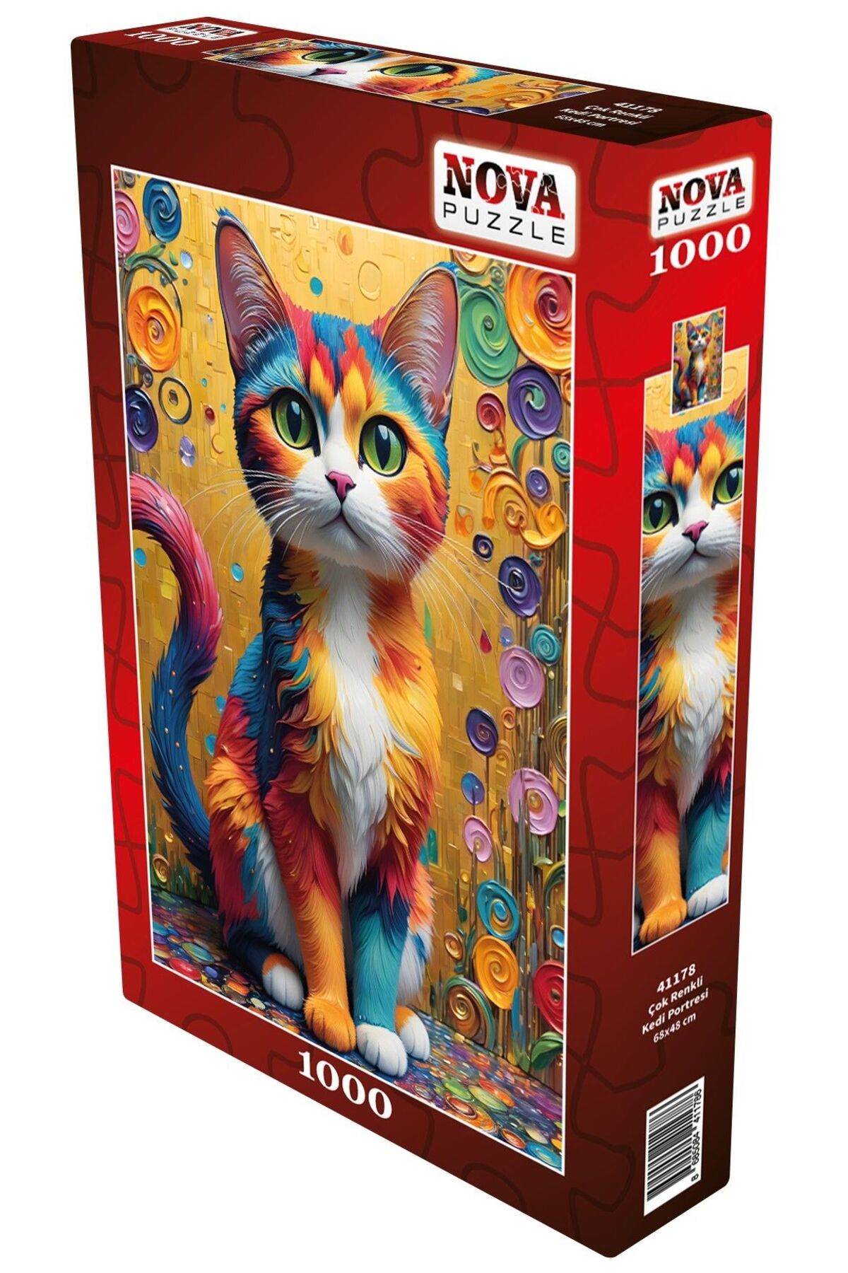 پازل پرتره گربه 1000 تکه رنگارنگ Nova Puzzle
