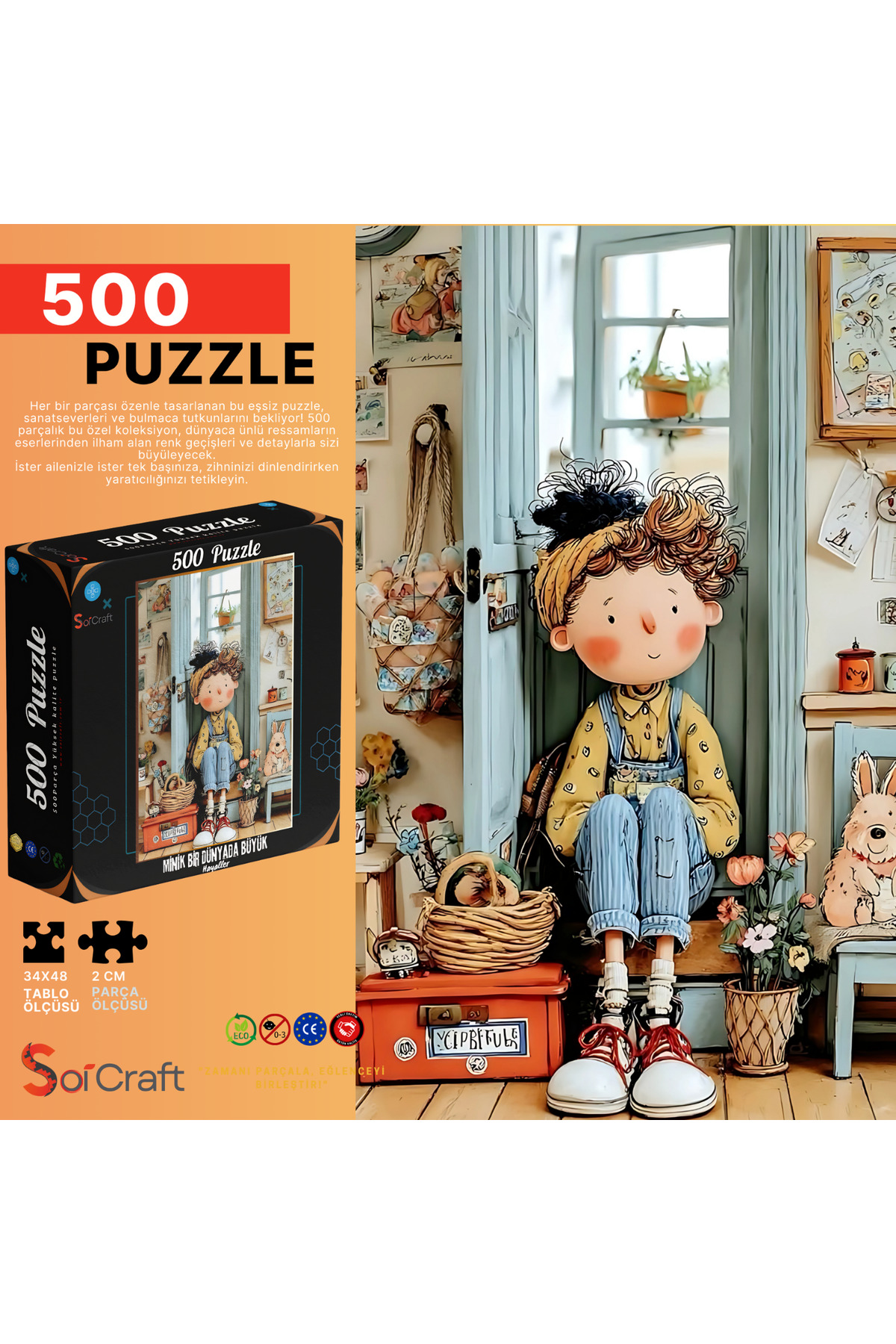 پازل 500 تکه رویاهای بزرگ در یک دنیای کوچک Soi Craft