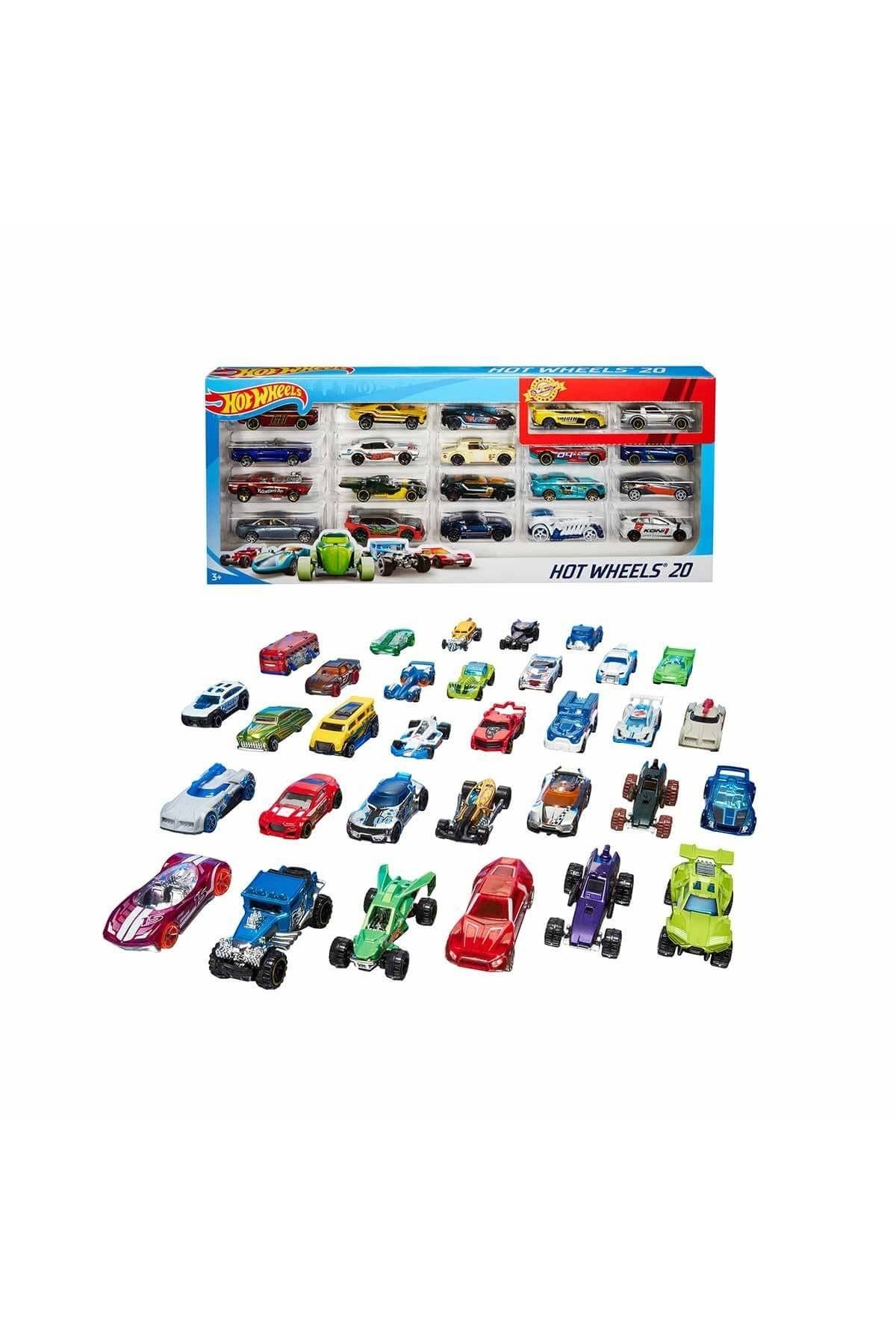 ماشین اسباب بازی H7045 چرخ های داغ 20 قطعه مجموعه هات ویلز اورجینال HOT WHEELS