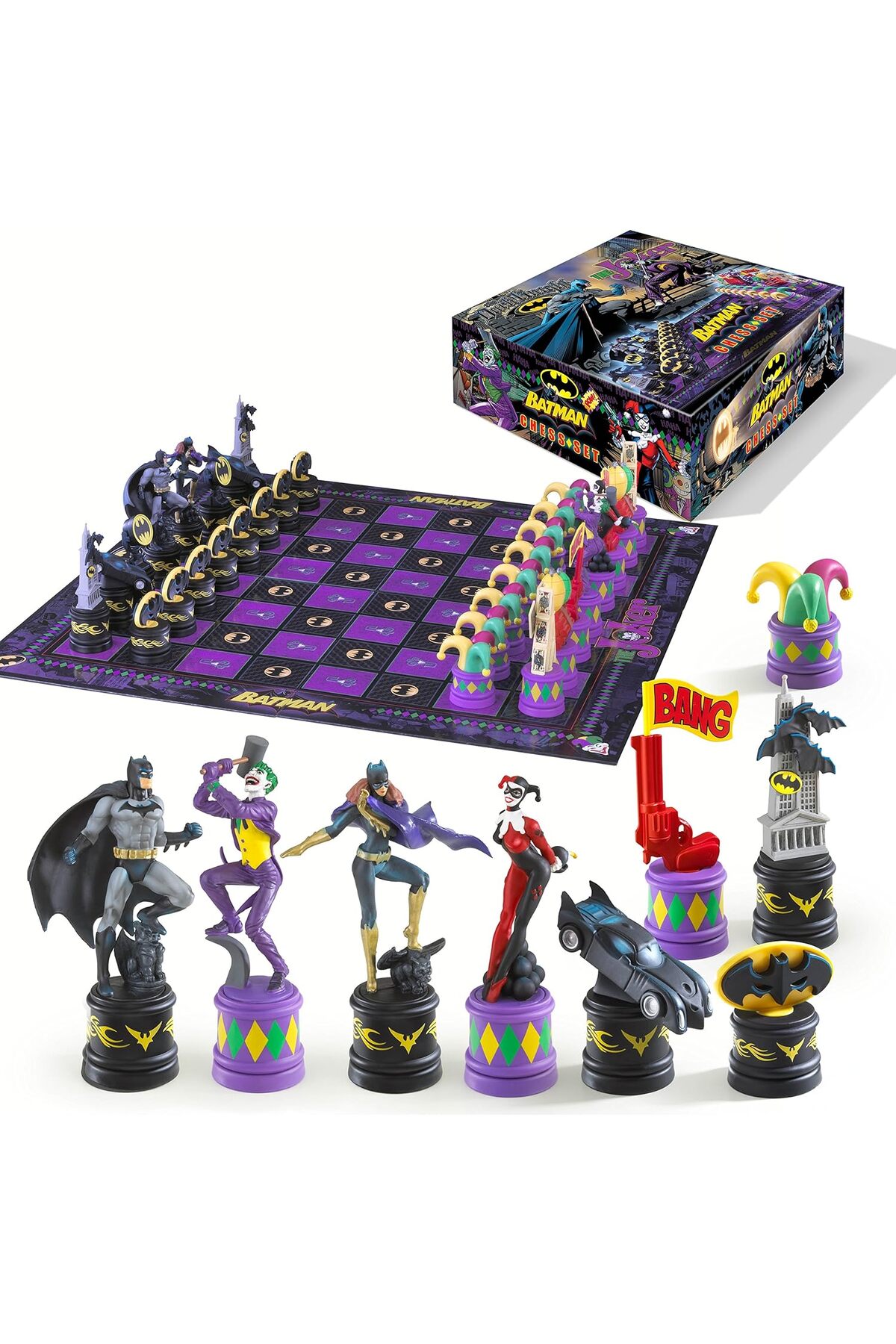 شطرنج DC UNIVERSE BATMAN DARK KNIGHT VS JOKER اصل Noble Collection