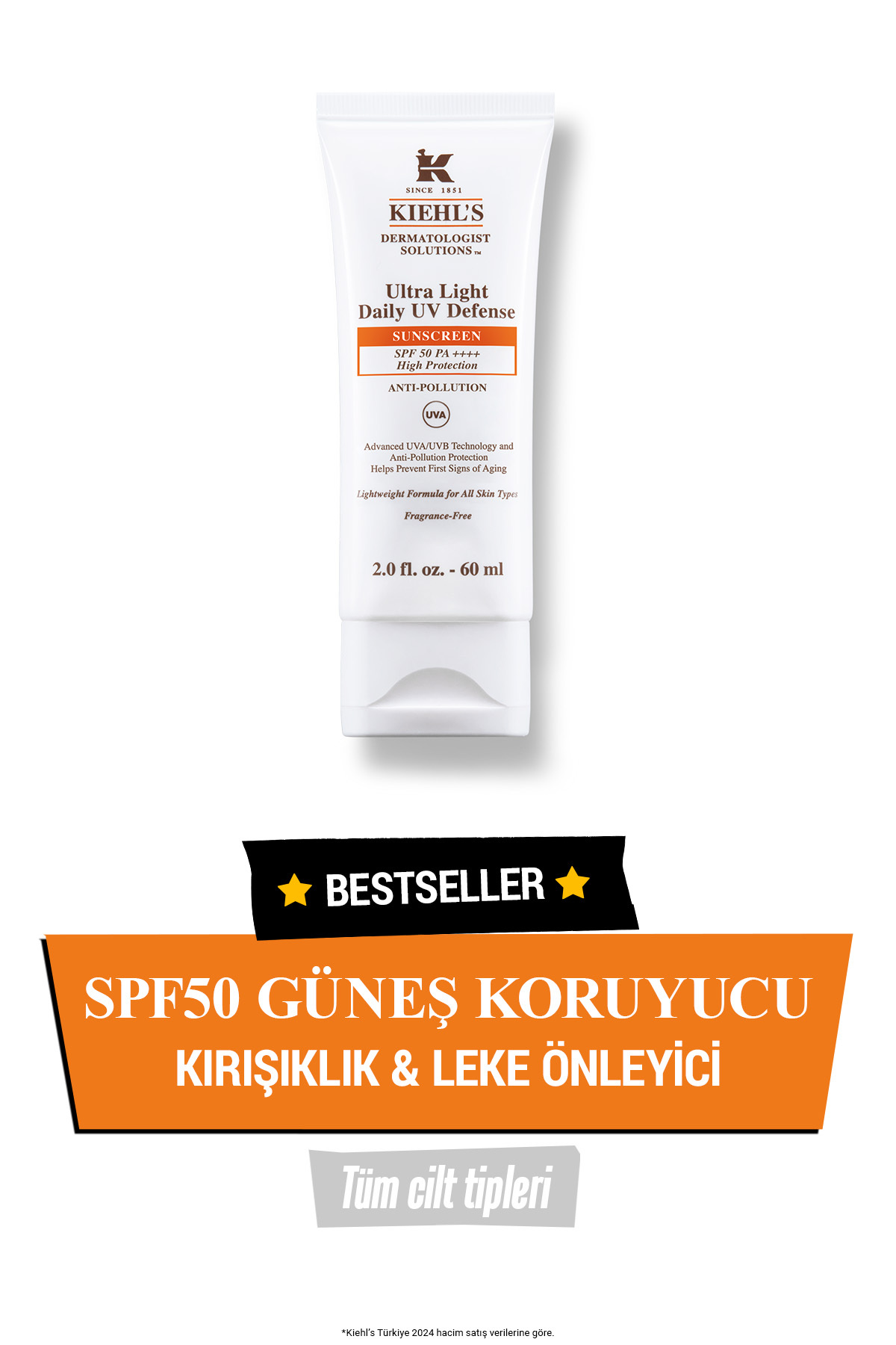 Kiehl's کرم ضد آفتاب روزانه سبک الاستیک فوق العاده SPF50 60 میلی لیتر