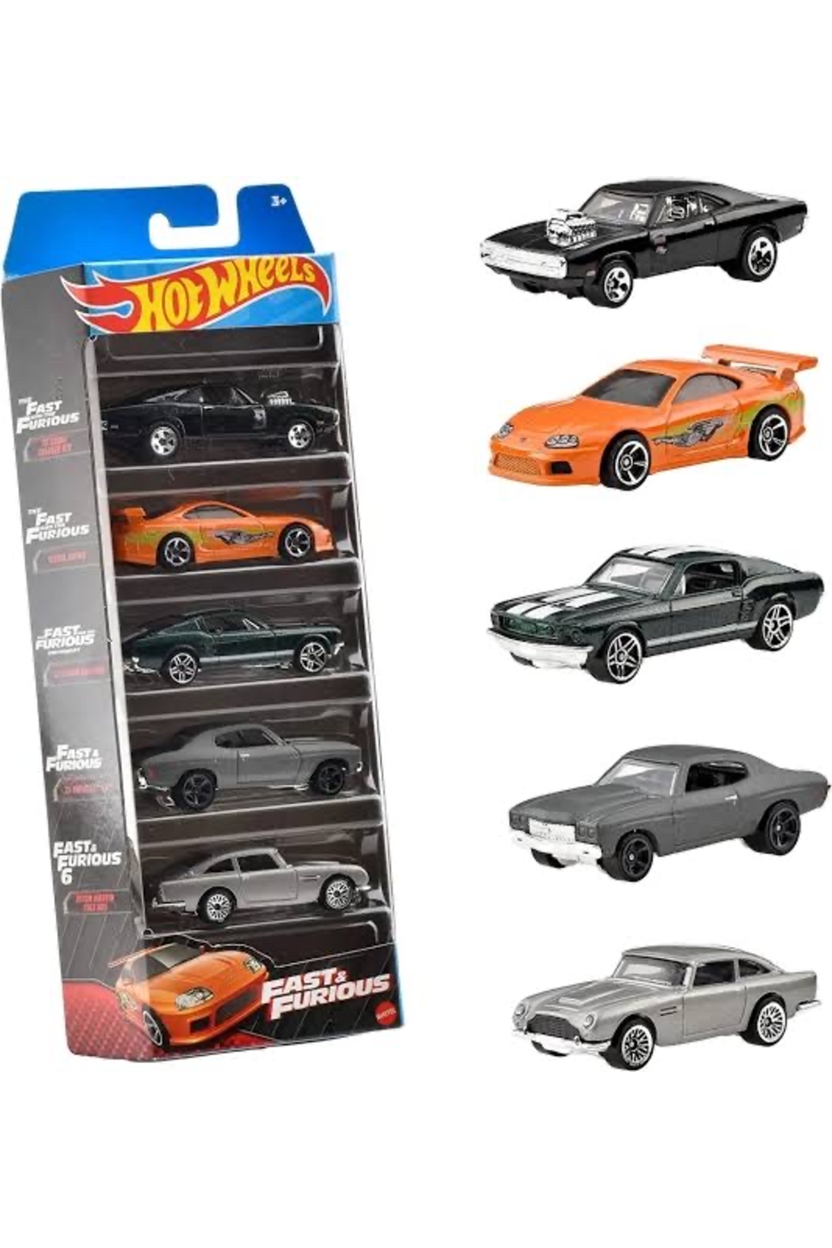 ماشین اسباب بازی مجموعه 5 تکه سریع و خشمگین از ترکیه HOT WHEELS