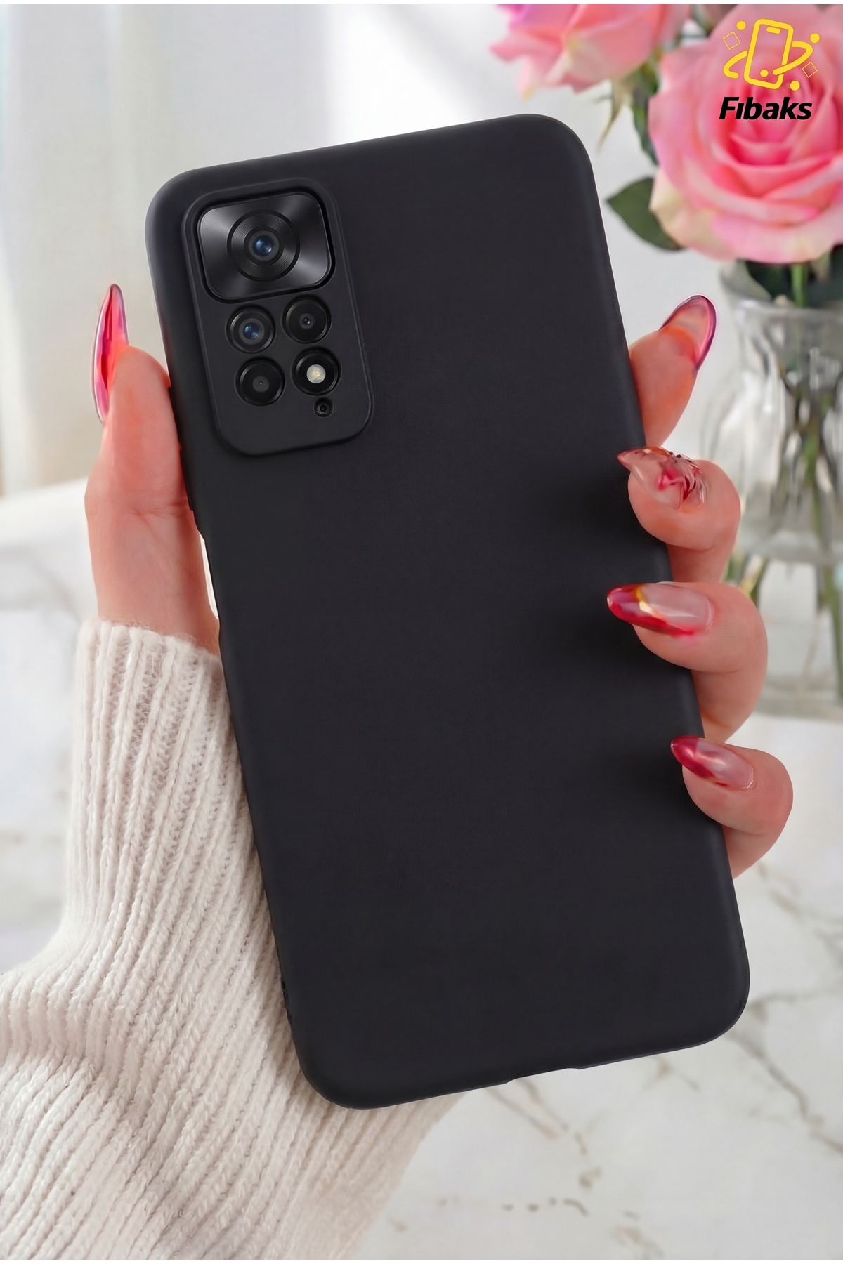 کاور و قاب دوربین REDMI NOTE 11 PRO &amp; 12 4G CASE بیرون زده داخل پوشش سیلیکونی نرم VELVET LAUNCH فیبکس Fibaks