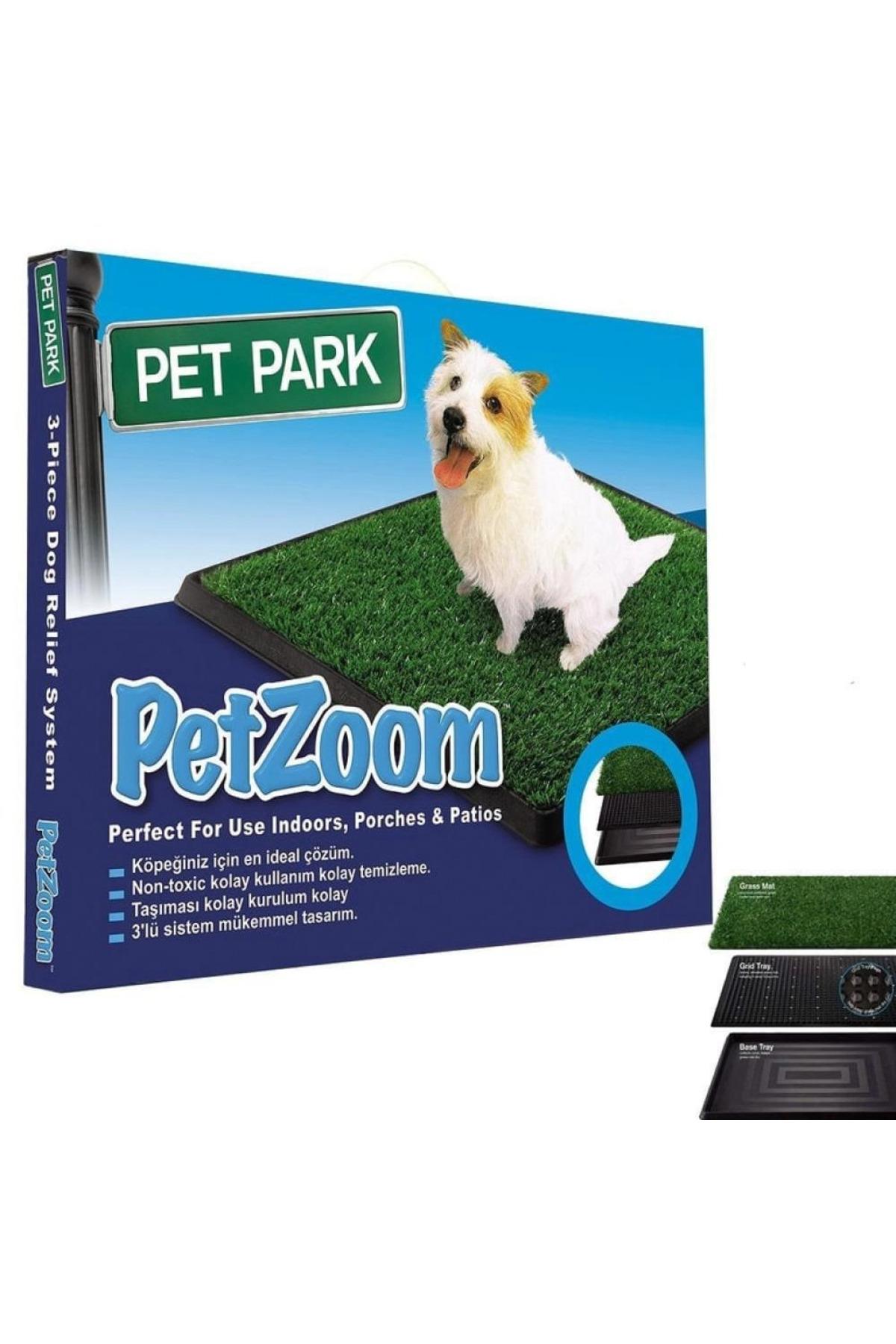 ظرف توالت سگ پلنتیفول Plentiful مدل Zoom Pet Park، قهوه‌ای، ۶۴×۵۱×۳٫۸ سانتی‌متر