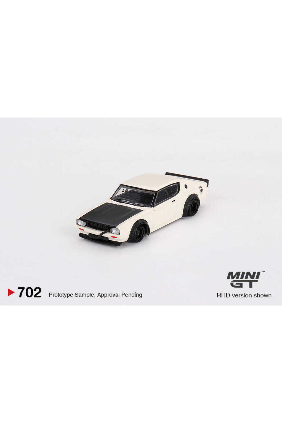 مدل خودرو 1:64 نیسان اسکای لاین KENMERI LIBERTY WALK سفید اورجینال mini gt