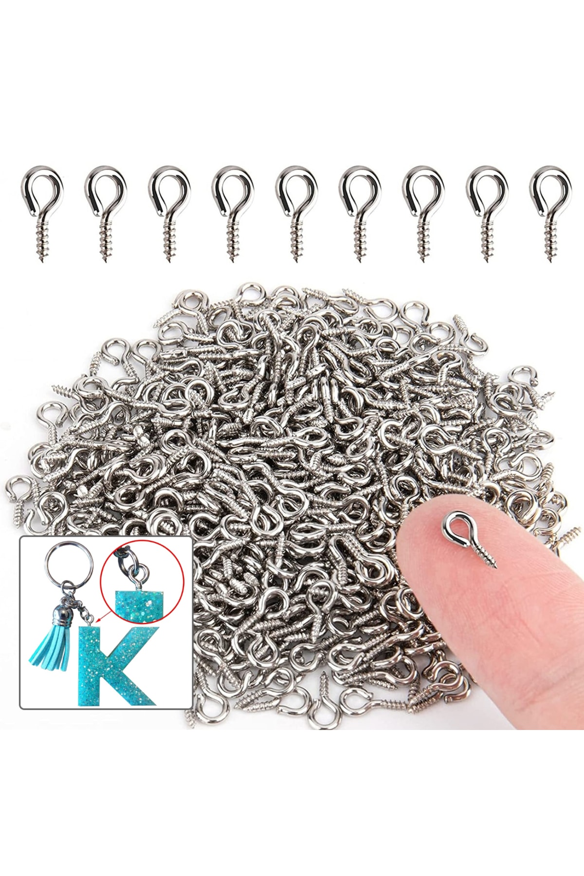 فیگور گردنبند اپوکسی جواهرات ناخن پیچ ​​اپوکسی جاکلیدی 100 عدد از ترکیه Getshop
