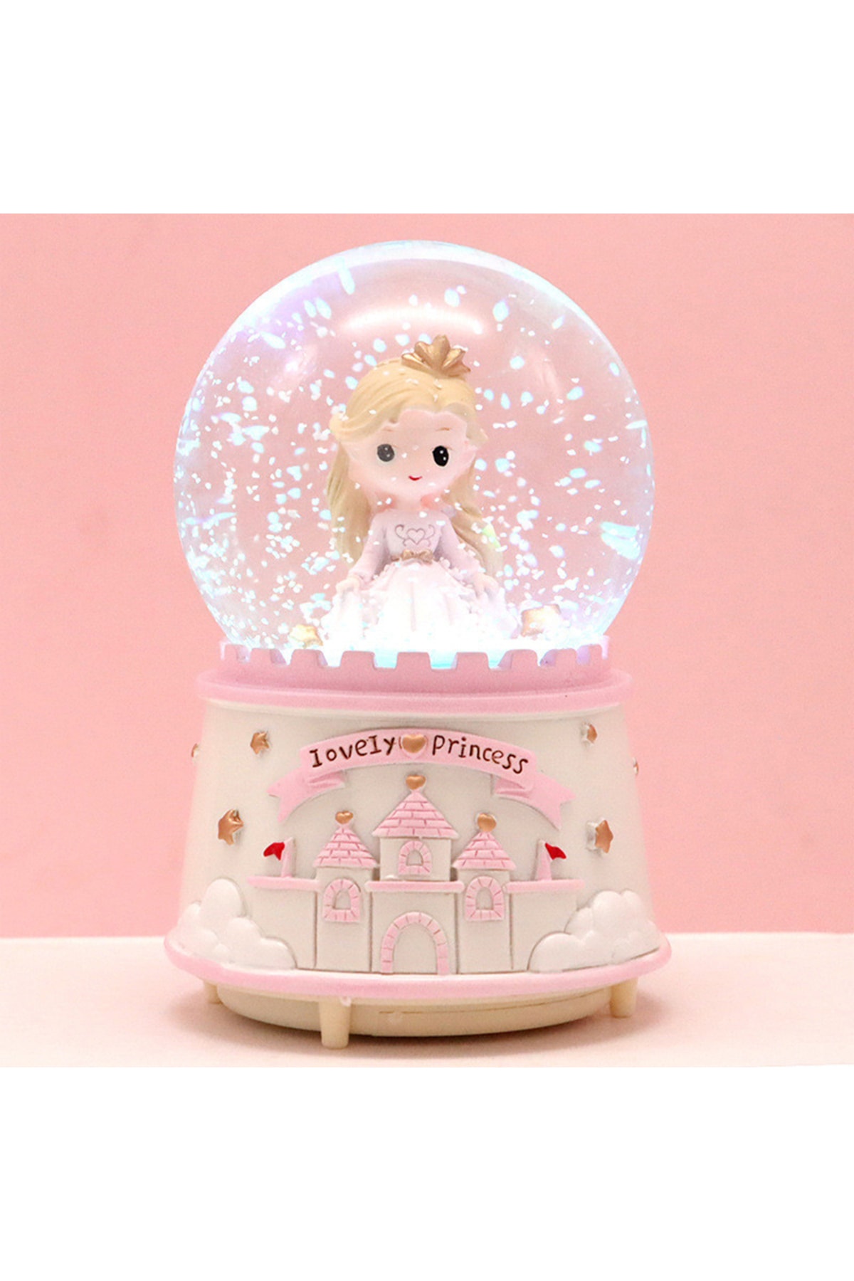 گوی برفی اسپری موزیکال SWEET PRINCESS LIGHTED SNOW GLOBE در سایز بزرگ از ترکیه keyfim shop