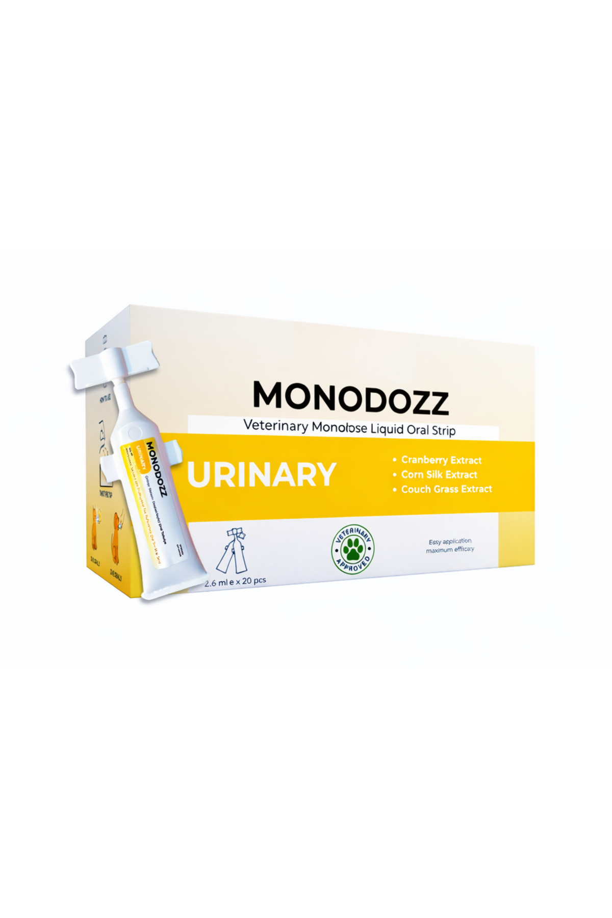 نوار خوراکی مایع حمایت از دستگاه ادراری گربه و سگ مونودوز MONODOZZ