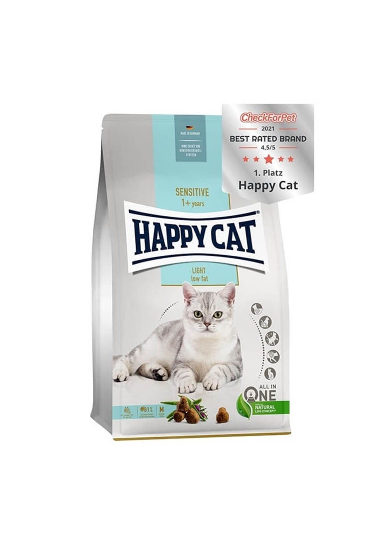 غذای خشک گربه هپی کت Happy Cat Sensitive Light، ۴ کیلوگرم