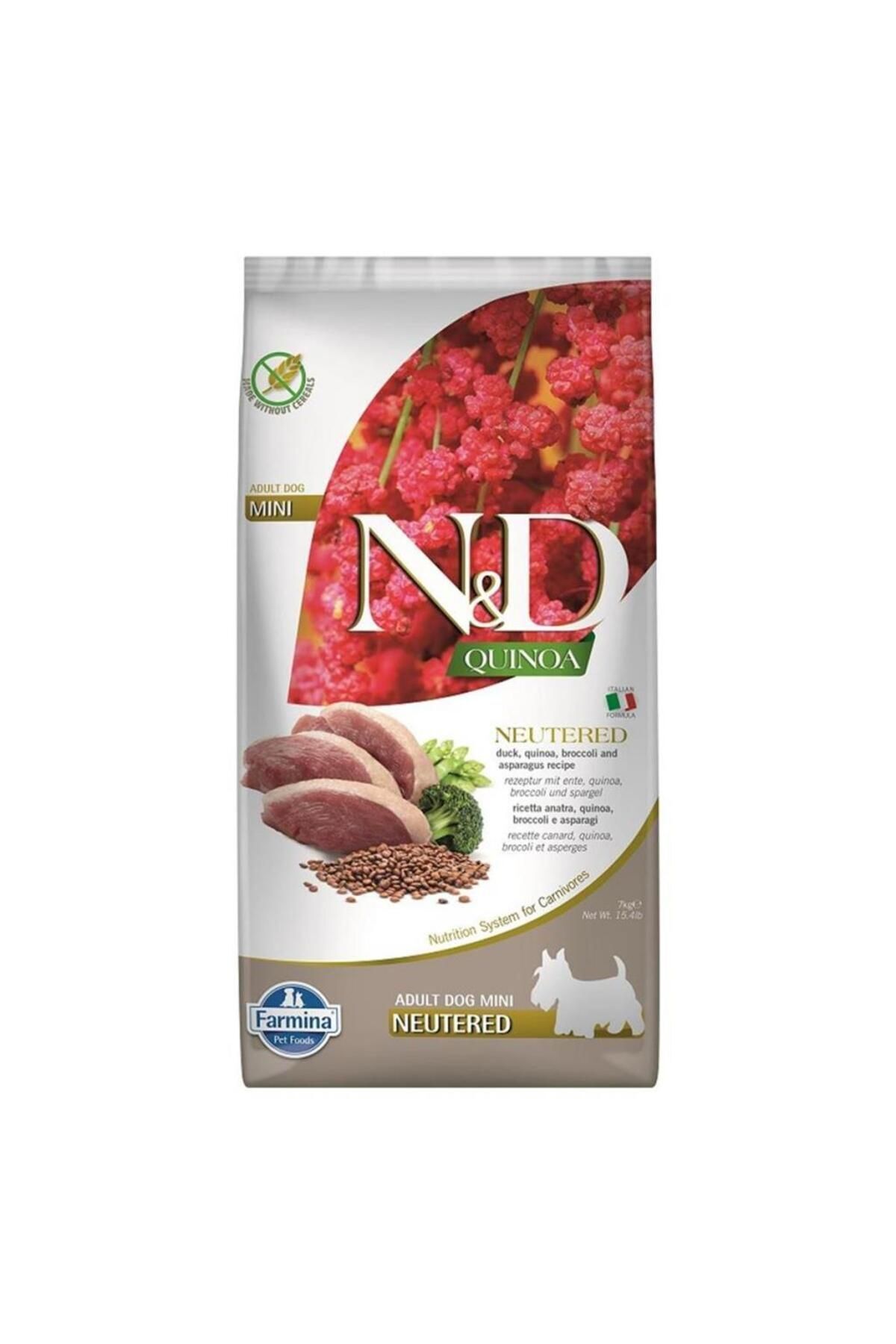غذای خشک سگ ان اند دی N&D Quinoa بدون غلات با اردک، بروکلی و مارچوبه، ۲٫۵ کیلوگرم 2.5 Kg