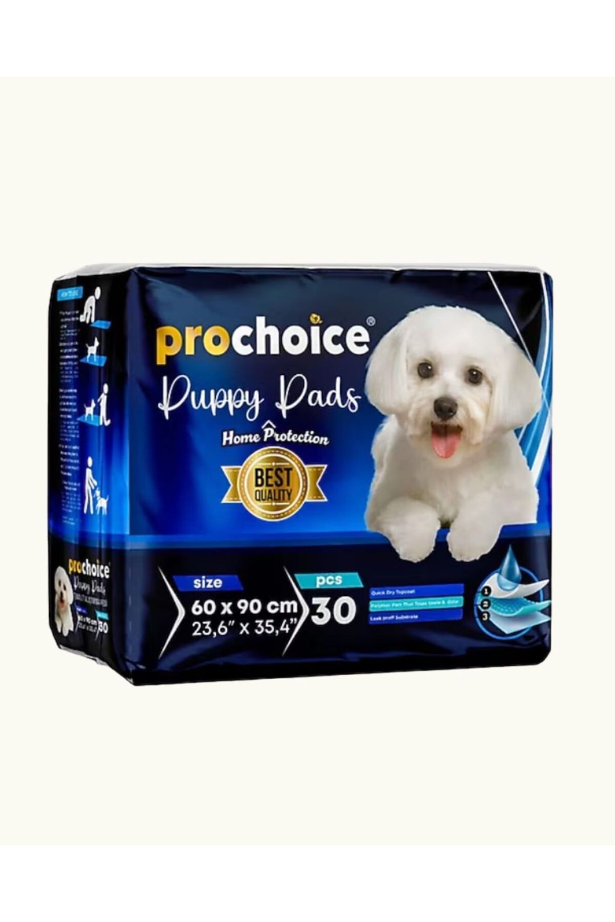 پد آموزش ادرار توله‌سگ پروچویس پروچویس پروفشنالز چویس Prochoice Professional's Choice، ۶۰×۹۰ سانتی‌متر، ۳۰ عددی