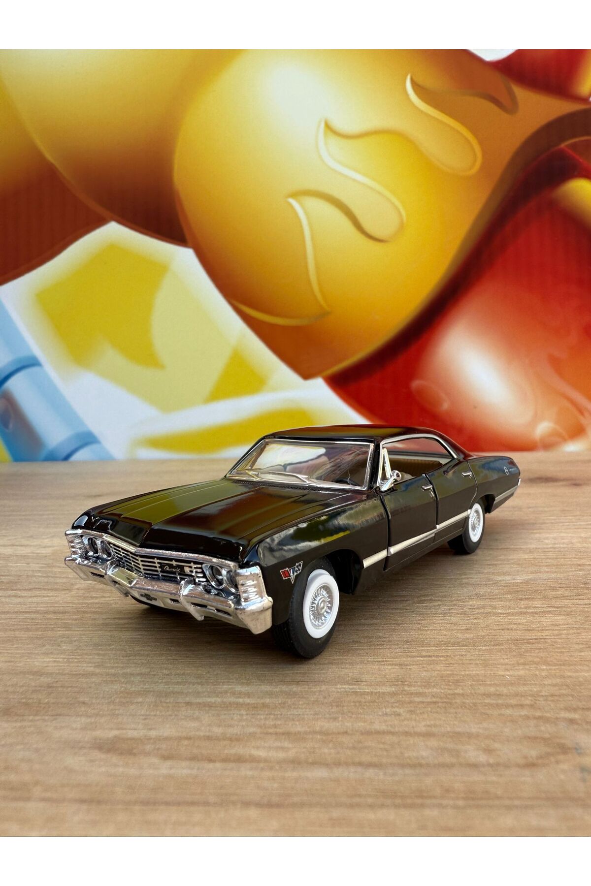 مدل خودرو PULL DROP 1967 CHEVROLET IMPALA BLACK DIECAST MODEL CAR CHEVY OPENING DOORS از ترکیه scntoys