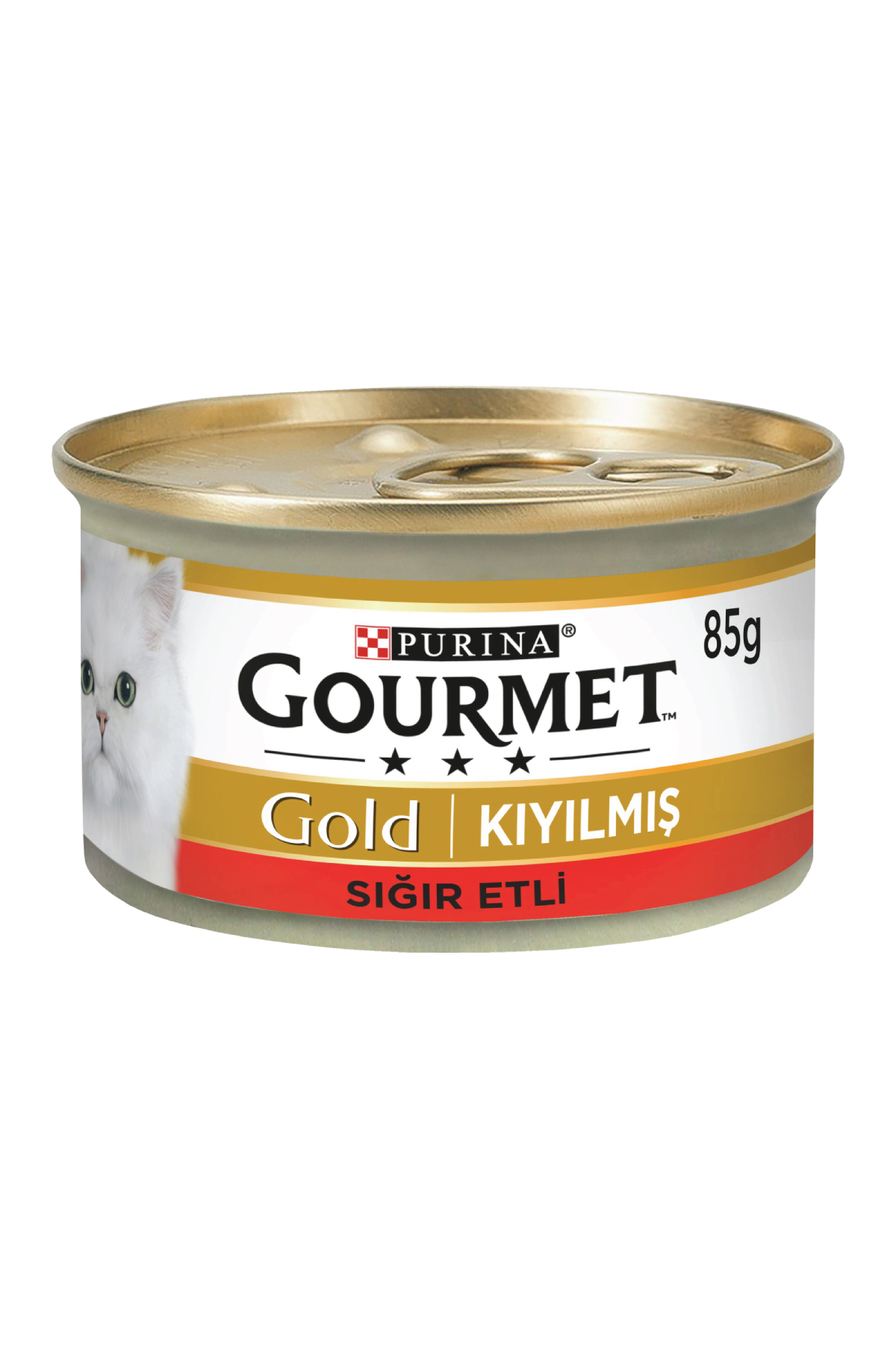 کنسرو غذای گربه با گوشت گاو خردشده، گورمت Gourmet، ۲۴ قوطی ۸۵ گرمی