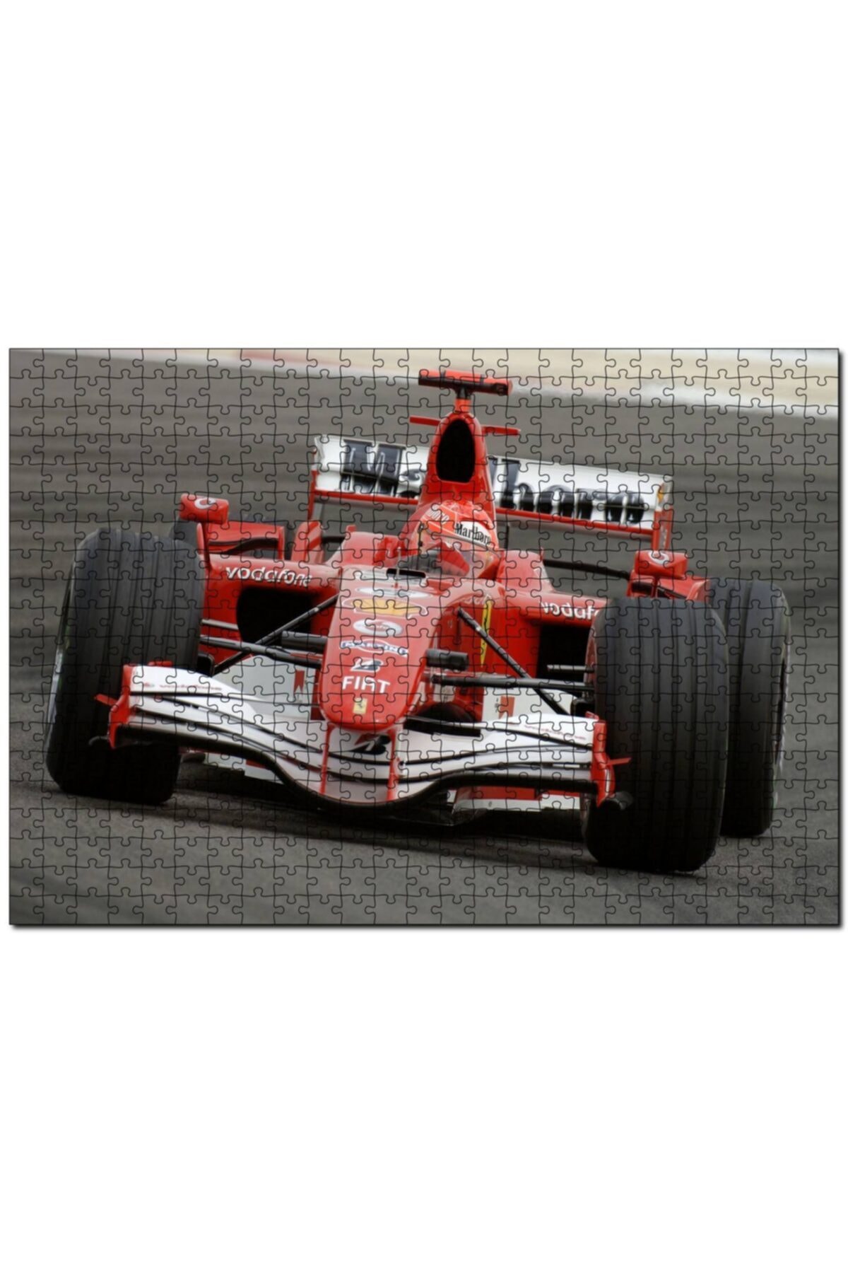 پازل CAKASEPETIM RED FERRARI F1 FORMULA RACE 120 تکه اره منبت کاری مویی ام دی اف چوبی Cakapuzzle