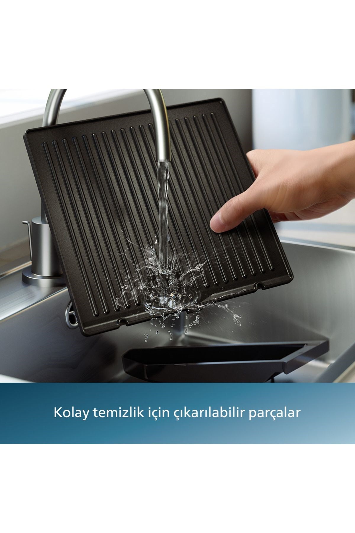 دستگاه ساندویچ و تست گریل توستر صفحه چدنی نچسب HD6301 سری 2200W 5000 اورجینال Philips
