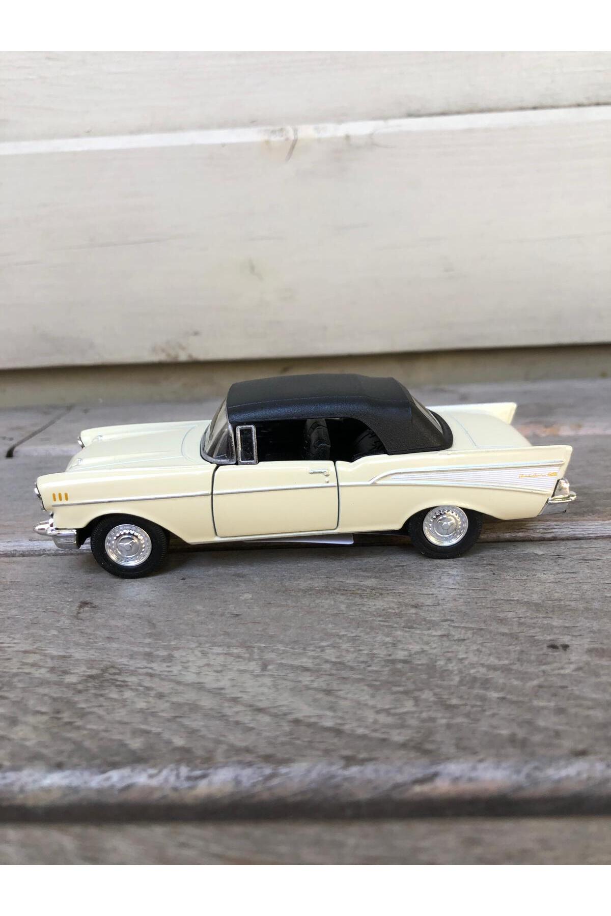 مدل خودرو WELLY 1957 CHEVROLET BEL AIR DIECAST METAL CAR MODEL TOY PULL DROP 12 CM اورجینال scntoys