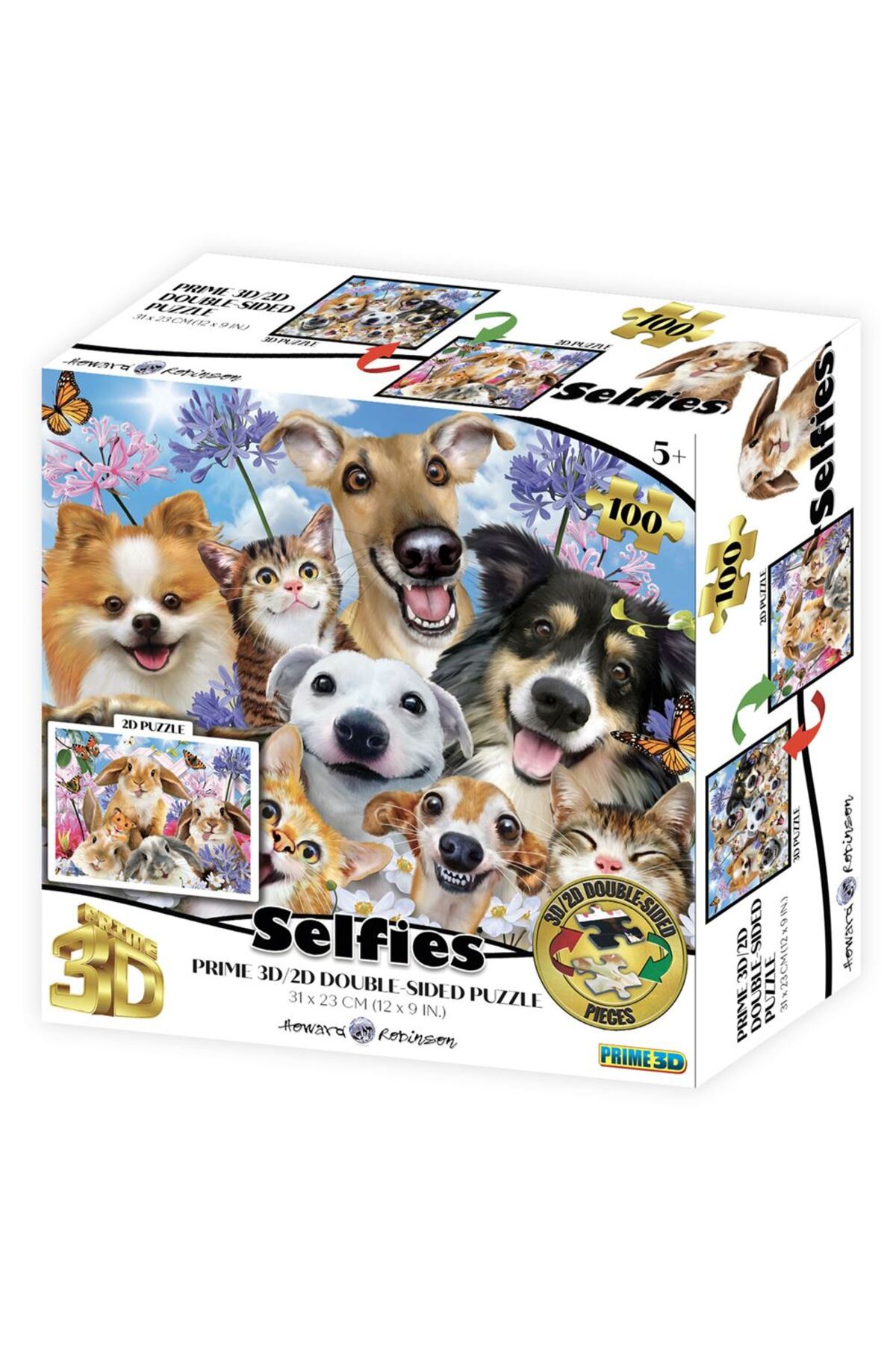 پازل 2D 100 PIECE DOUBLE SIDED PUZZLE: PETS AND RABBITS SELFIE از ترکیه Genel Markalar