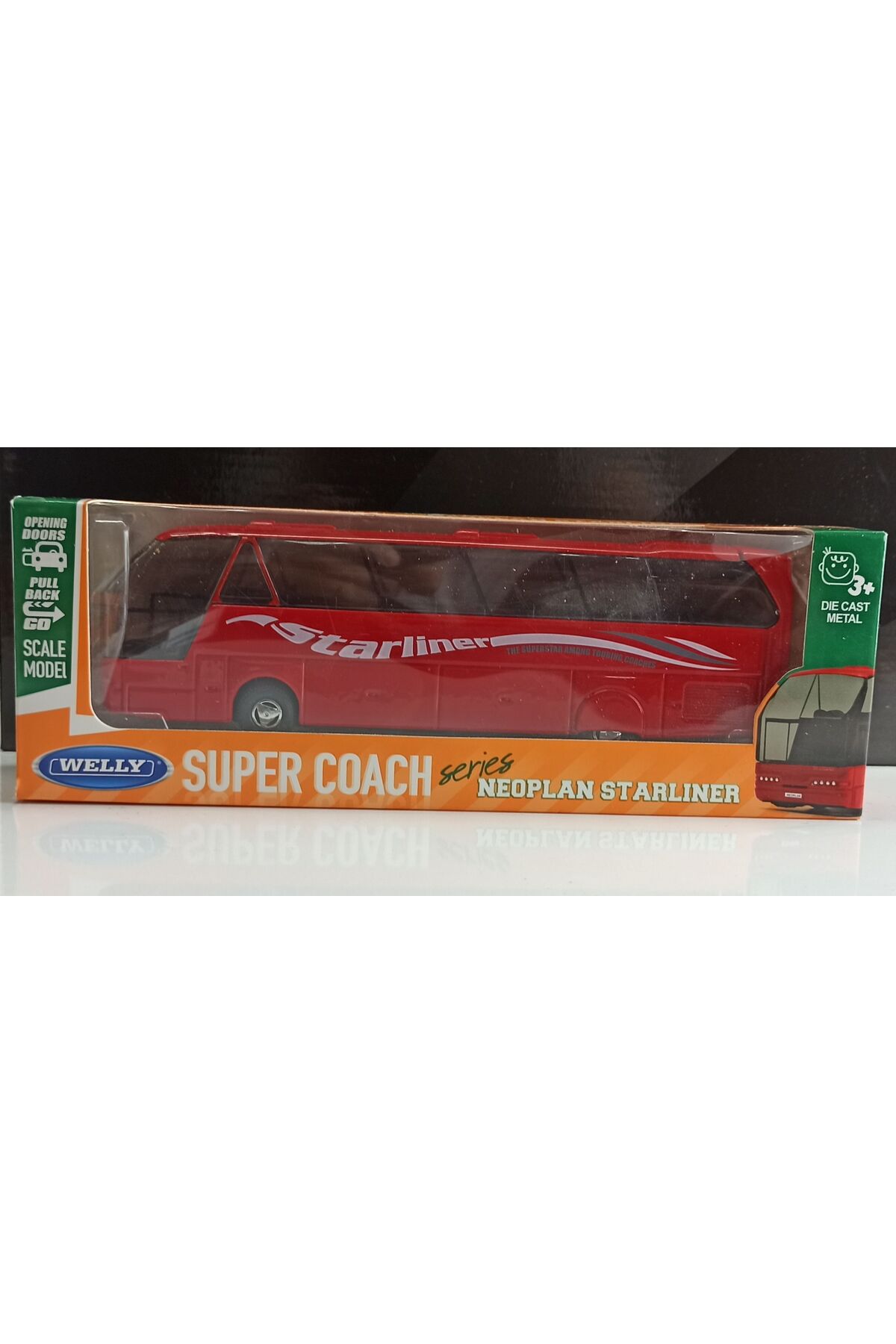 مدل خودرو اتوبوس مسافربری NEOPLAN STARLINER 1:64 چک اورجینال WELLY