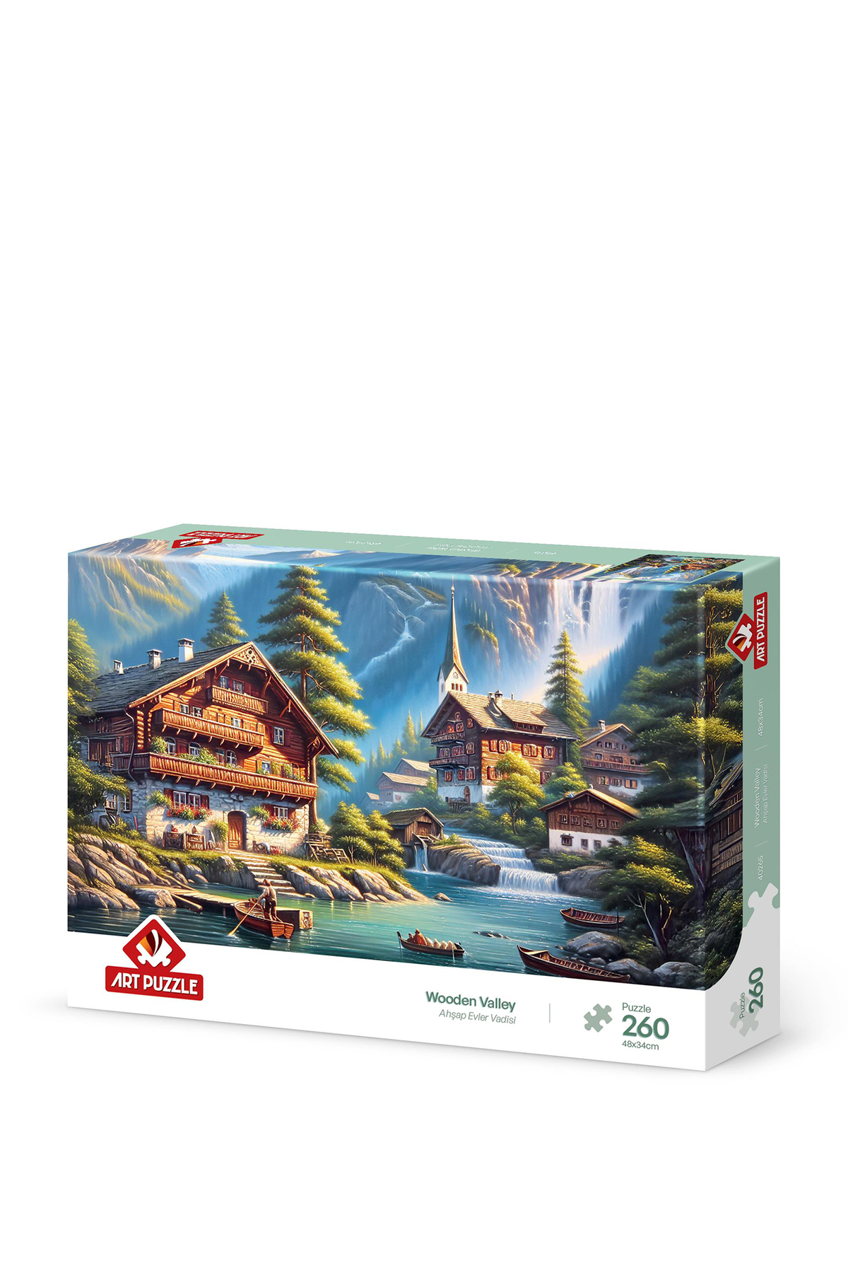 اشیاء دکوراتیو و مجسمه خانه های چوبی دره 260 پازل اورجینال ارت Art Puzzle