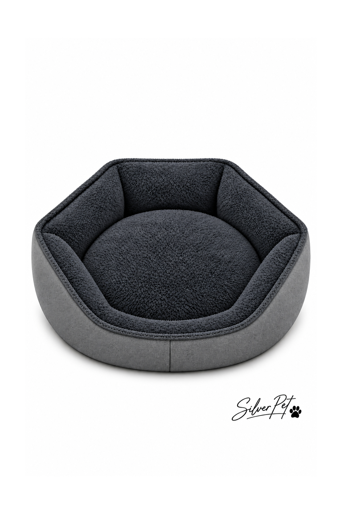 جای خواب دوناتی گربه و سگ سیلور پت Silver Pet Welsoft Milano Extrasoft خاکستری