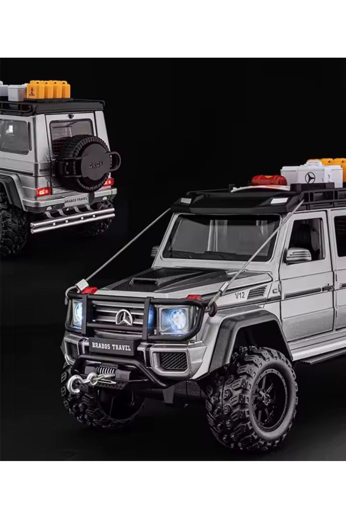 مدل خودرو مرسدس بنز برابوس G550 مسافرتی V12 جیپ 1:24 دیکست با صدا و نور از ترکیه scntoys