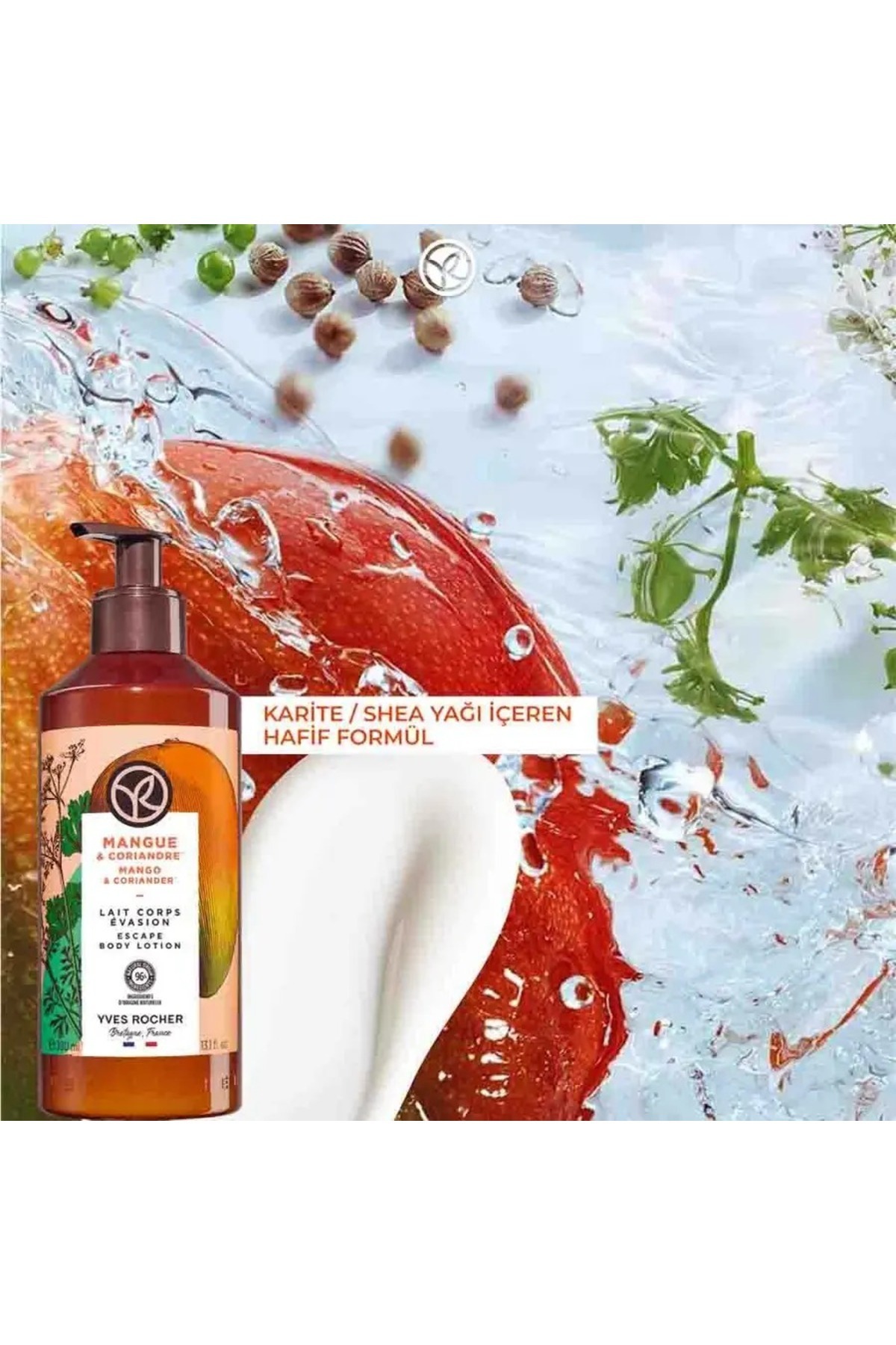لوسیون مرطوب کننده بدن مانگو تقویت 390 میلی لیتر ایوروشه Yves Rocher