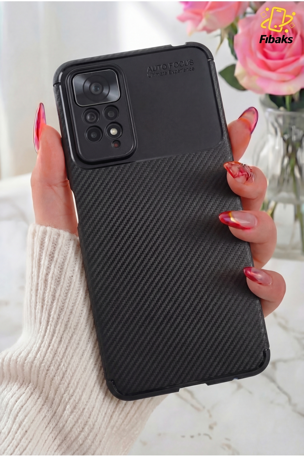 کاور و قاب محافظ دوربین REDMI NOTE 11 PRO &amp; 12 4G CARBON PATTERNED PROTECTION COLOR FADING CASE SILICONE فیبکس Fibaks