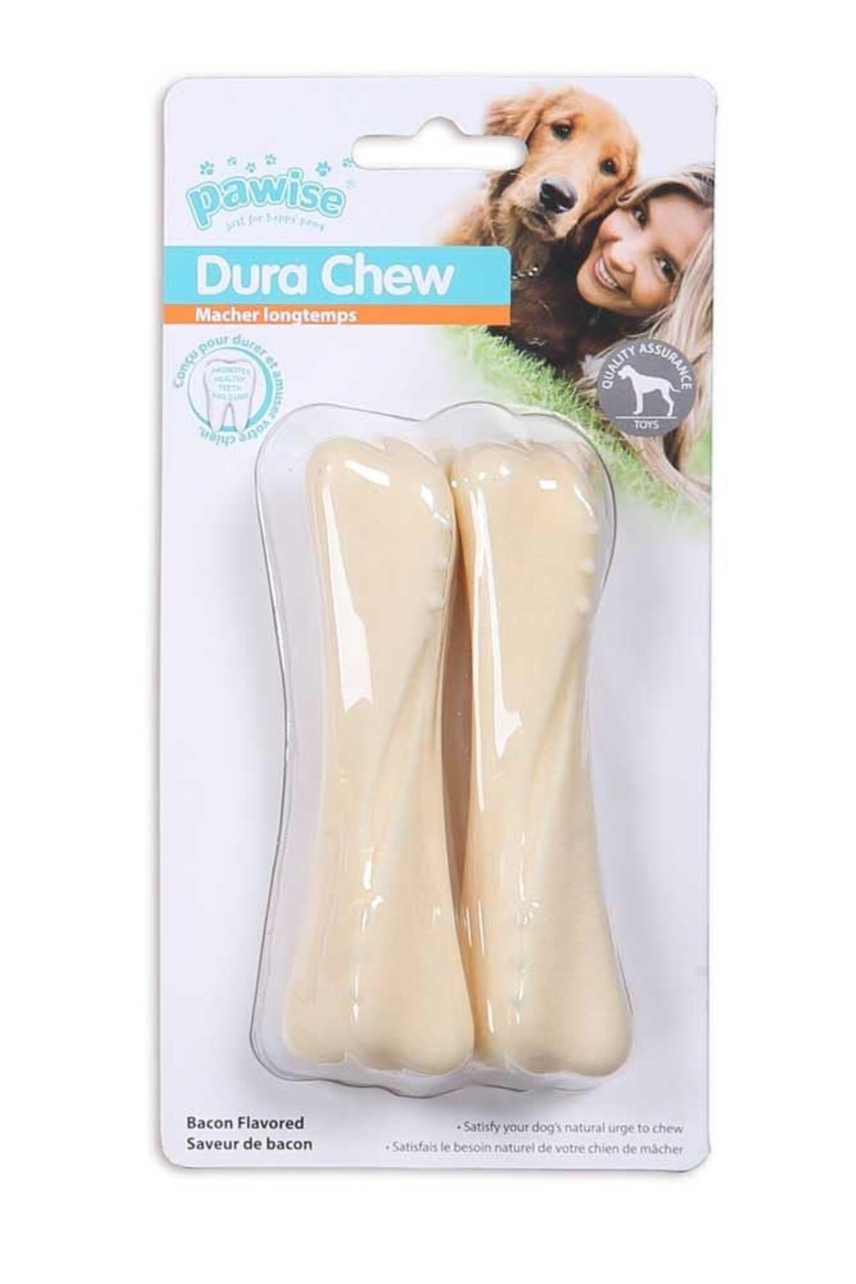 استخوان جویدنی سگ با طعم گوشت پاویس Pawise Dura Chew، بسته ۲ عددی
