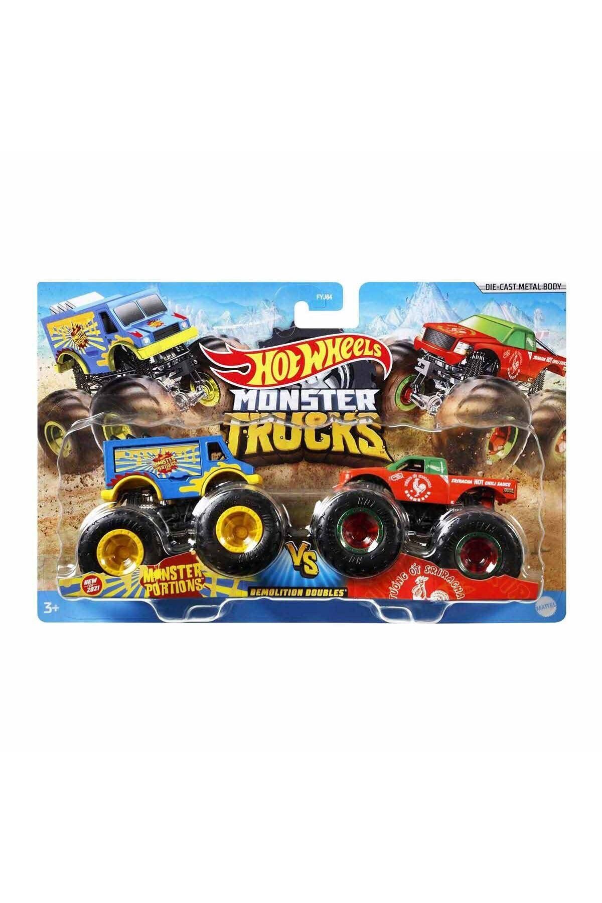 مدل خودرو FYJ64 MONSTER TRUCKS MIGHTY DUO 1:64 CARS از ترکیه HOT WHEELS