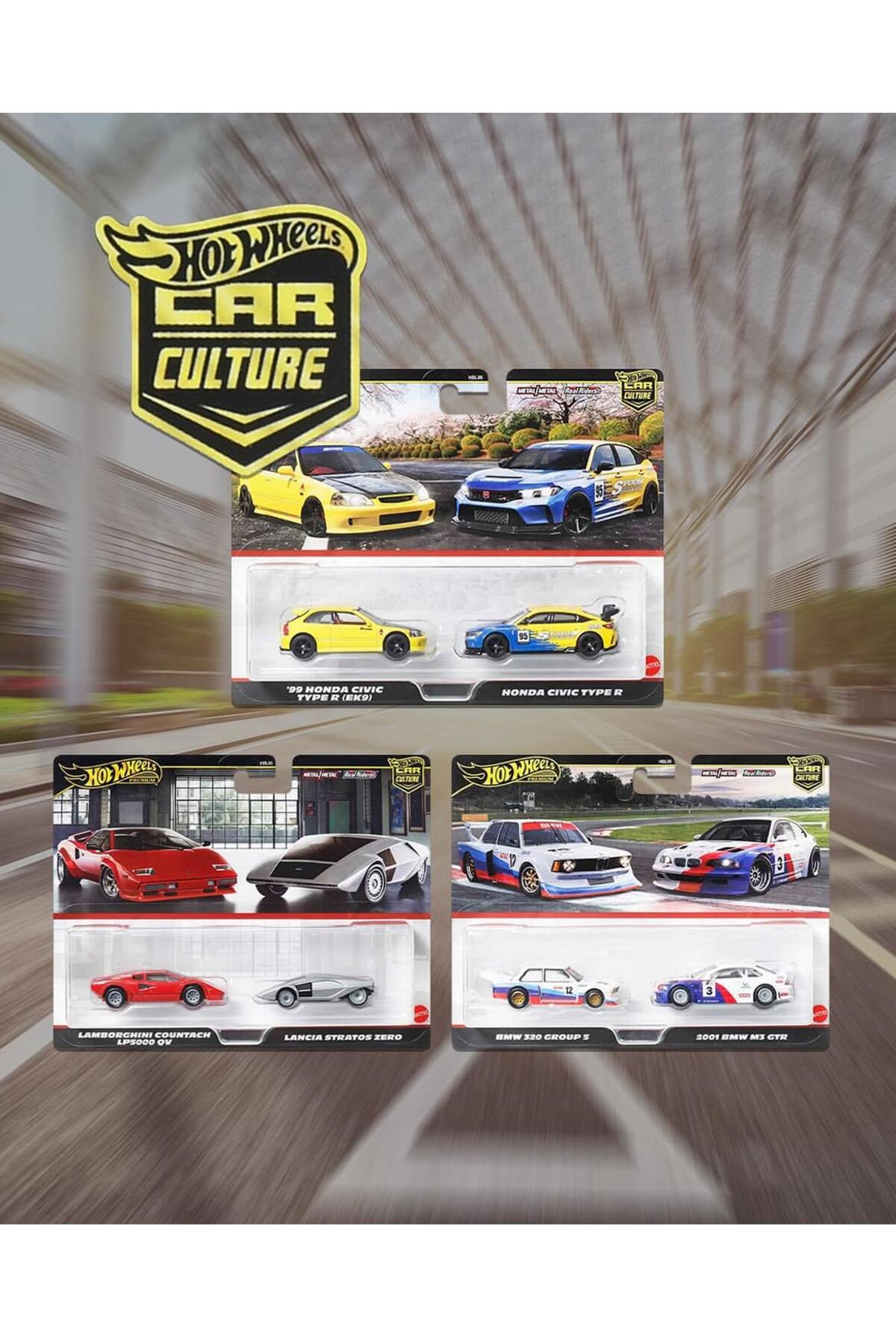 ماشین اسباب بازی اتومبیل های ممتاز 3 مجموعه کشت HOTWHEELS PREMIUM HONDA BMW LAMBORGINI هات ویلز اورجینال HOT WHEELS