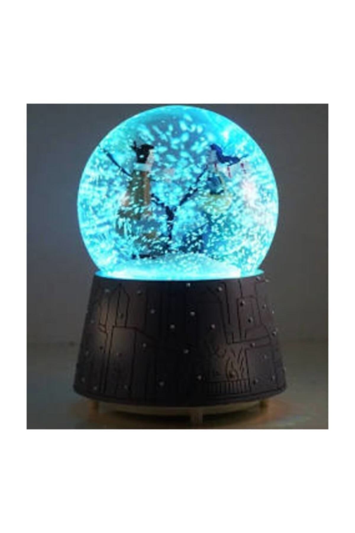 گوی برفی SNOWFLAKE HAPPY LOVERS WINTER TALE SNOW GLOBE جعبه موزیک سایز متوسط ​​با چراغ و موسیقی از ترکیه DEMPOWER