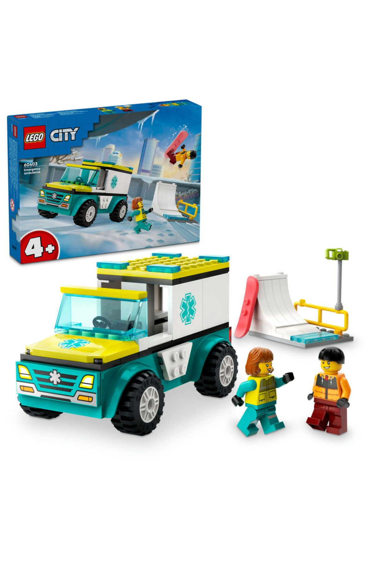 لگو و اسباب بازی های ساخت محور 60403 آمبولانس اسنوبرد اورژانس شهر LEGO® اورجینال LEGO