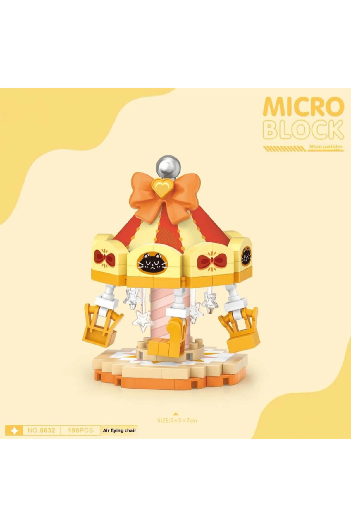 لگو و اسباب بازی های ساخت محور MICRO BLOCKS سری LOZ MOVING AMUSEMENT PARK FLYING SWING 190 PIECES AGE 10+ مدل شهربازی از ترکیه ATABY