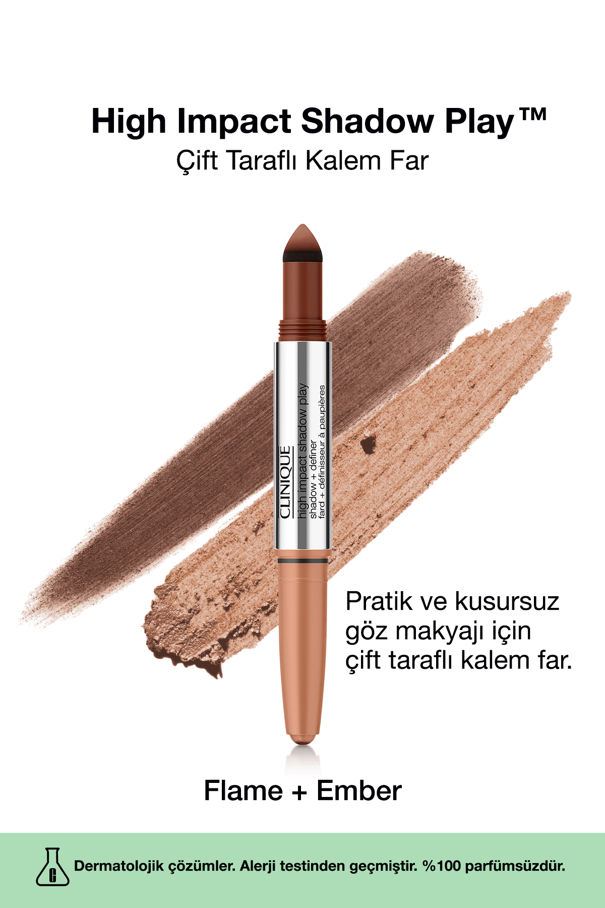 سایه چشم نمایش ای با ضربه بالا قلم دو طرفه دور شعله 4ML Clinique