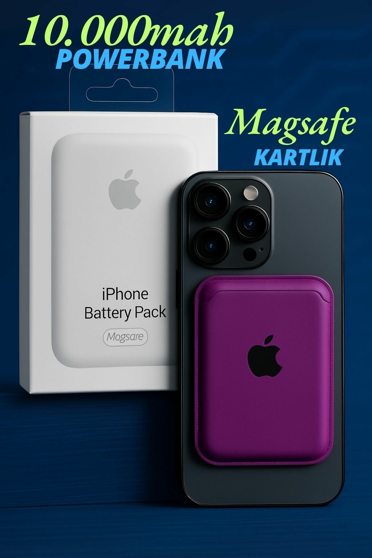 پاوربانک IPHONE 10000 MAH MAGSAFE + ست شارژ سریع 20 واتی IOS 7 8 X 11 12 13 14 15 16 سازگار اورجینال L'eDoren