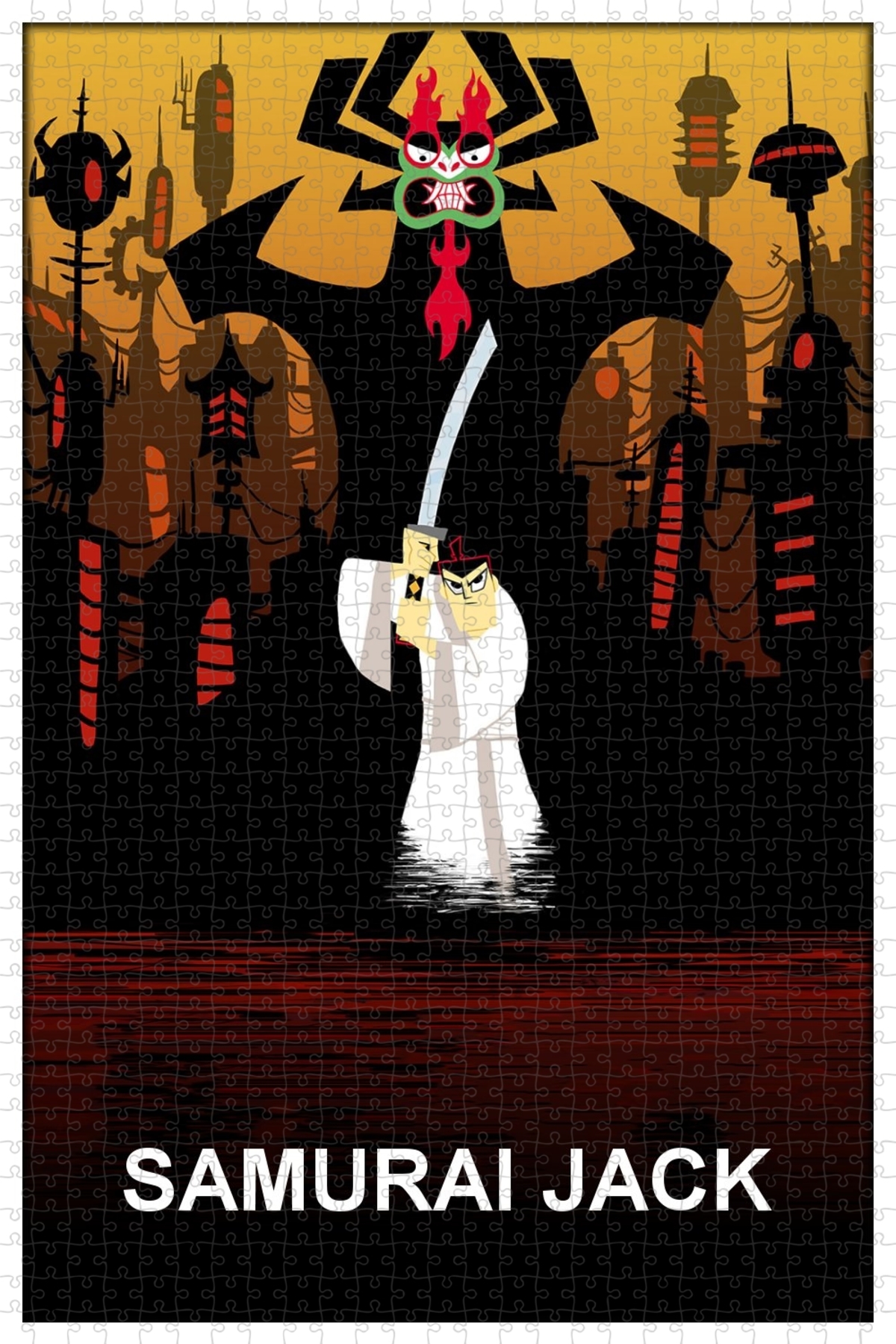 پازل پوستر فیلم 1000 PIECE JIGSAW PUZZLE OF SAMURAI JACK 2001 . از ترکیه Jeronkarji