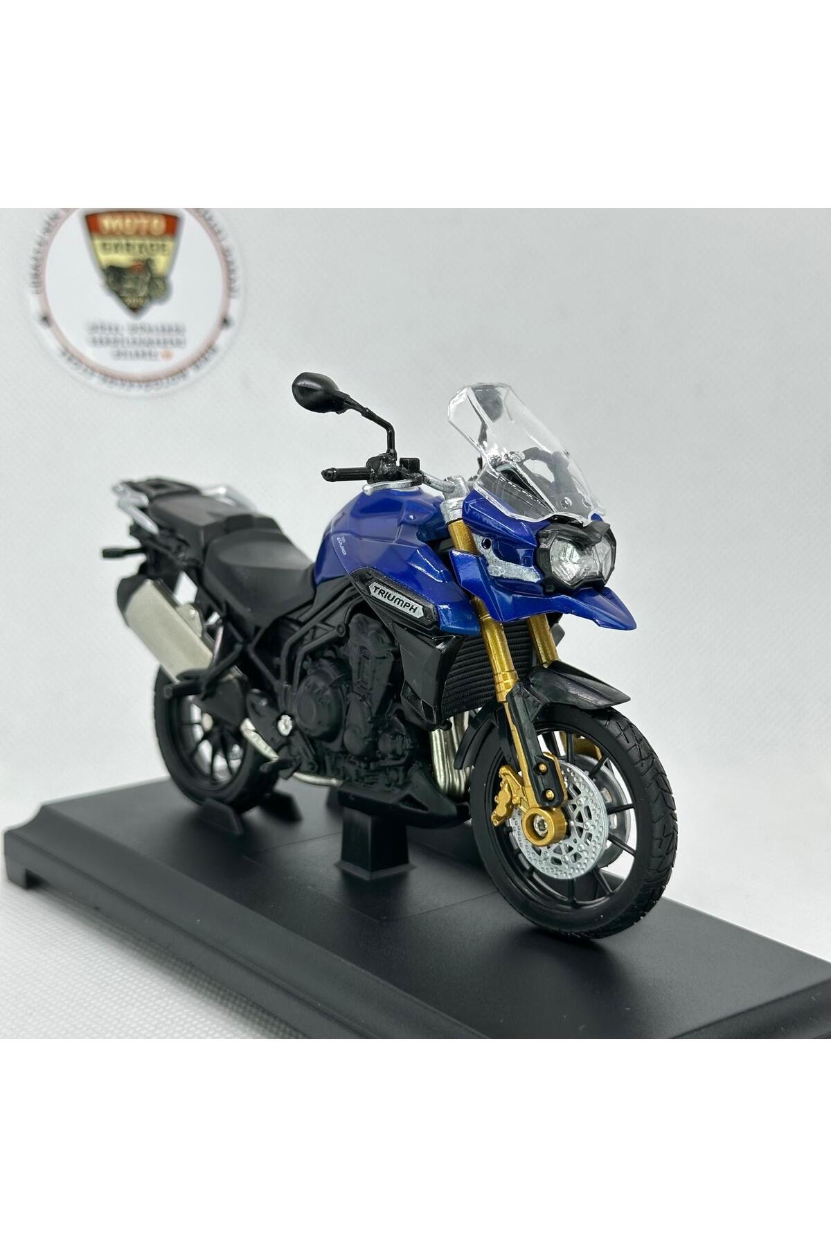 مدل خودرو TRIUMPH EXPLORER 1:18 SCALE DIECAST MODEL MOTORCYCLE – دارای مجوز اسباب بازی و مجسمه فلزی اورجینال MotoGarage
