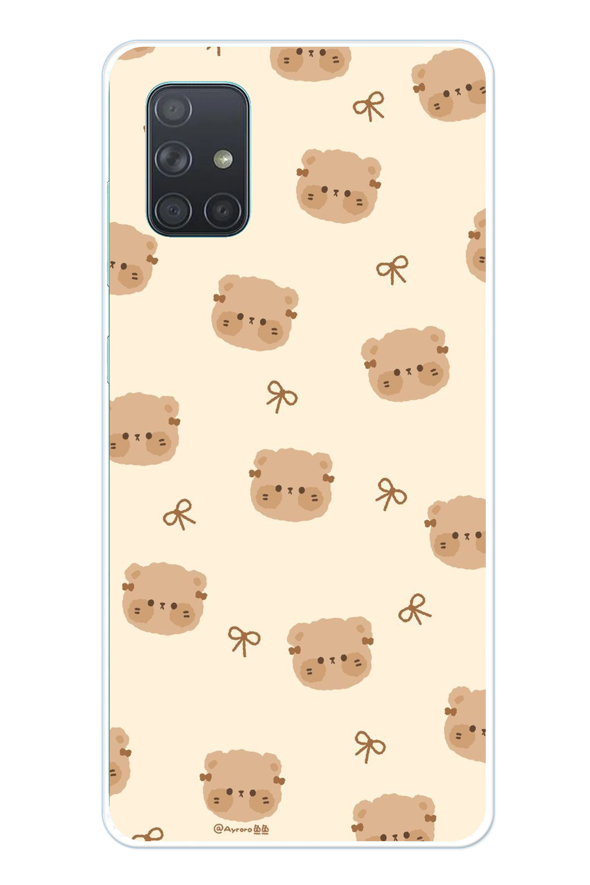 کاور و قاب سیلیکونی شفاف CUTE BEARS سازگار با SAMSUNG GALAXY A71 TechTree