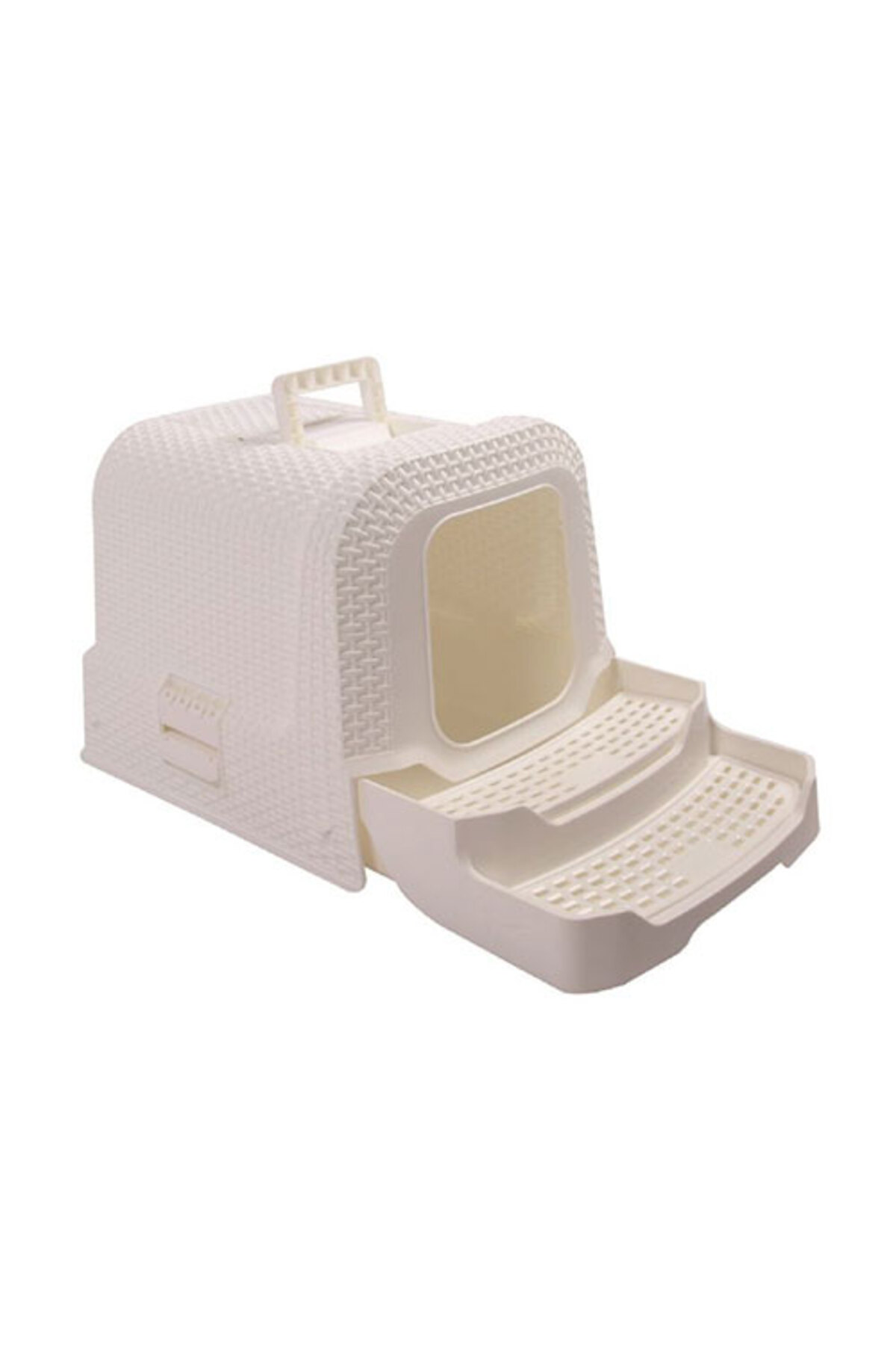 جعبه خاک گربه سرپوشیده ام‌پتس M-PETS مدل Suez Rattan، ۶۹×۴۲×۴۱ سانتی‌متر