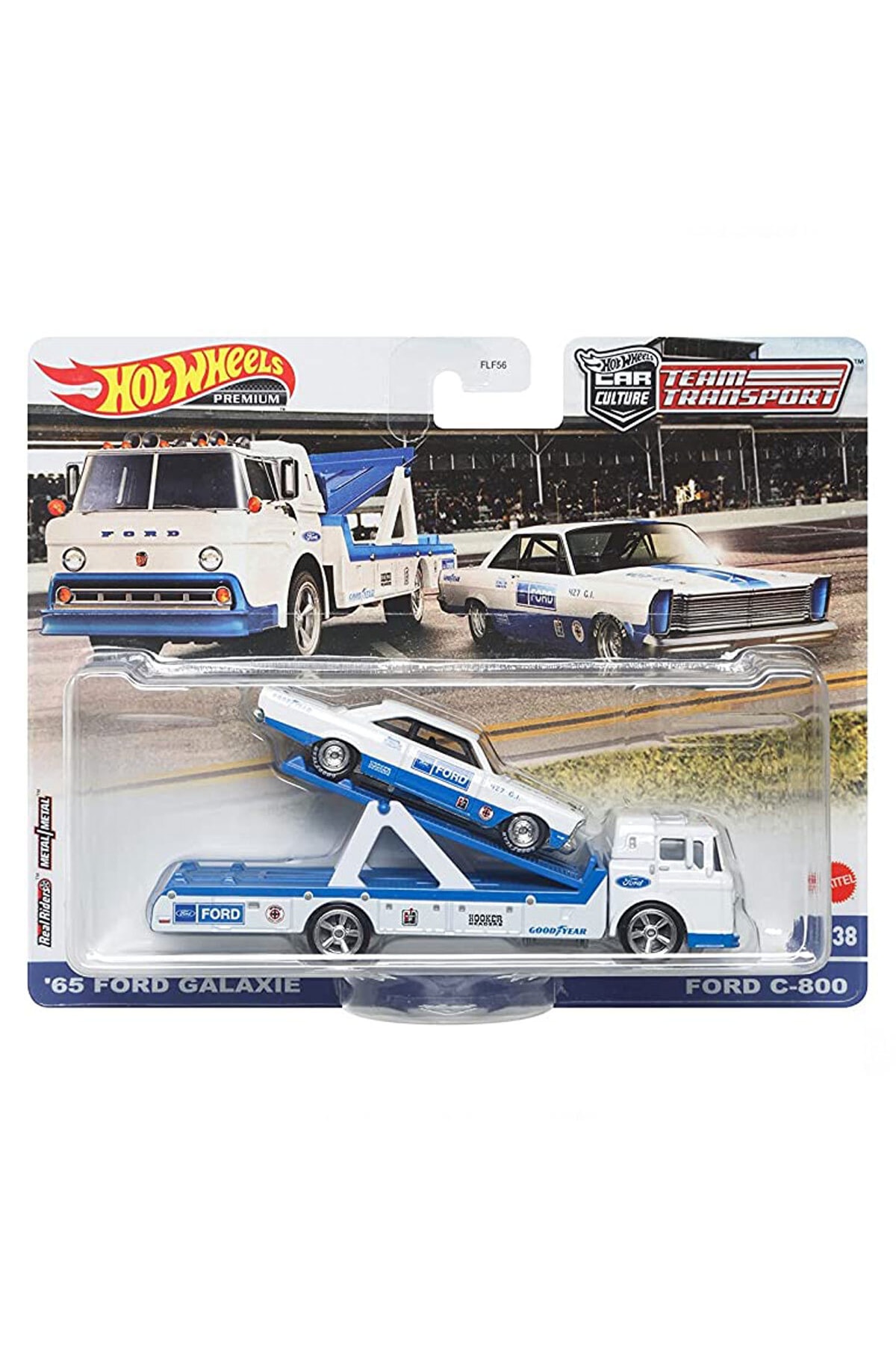 مدل خودرو TEAM TRANSPORT PREMIUM 65 FORD GALAXIE C 800 اورجینال HOT WHEELS