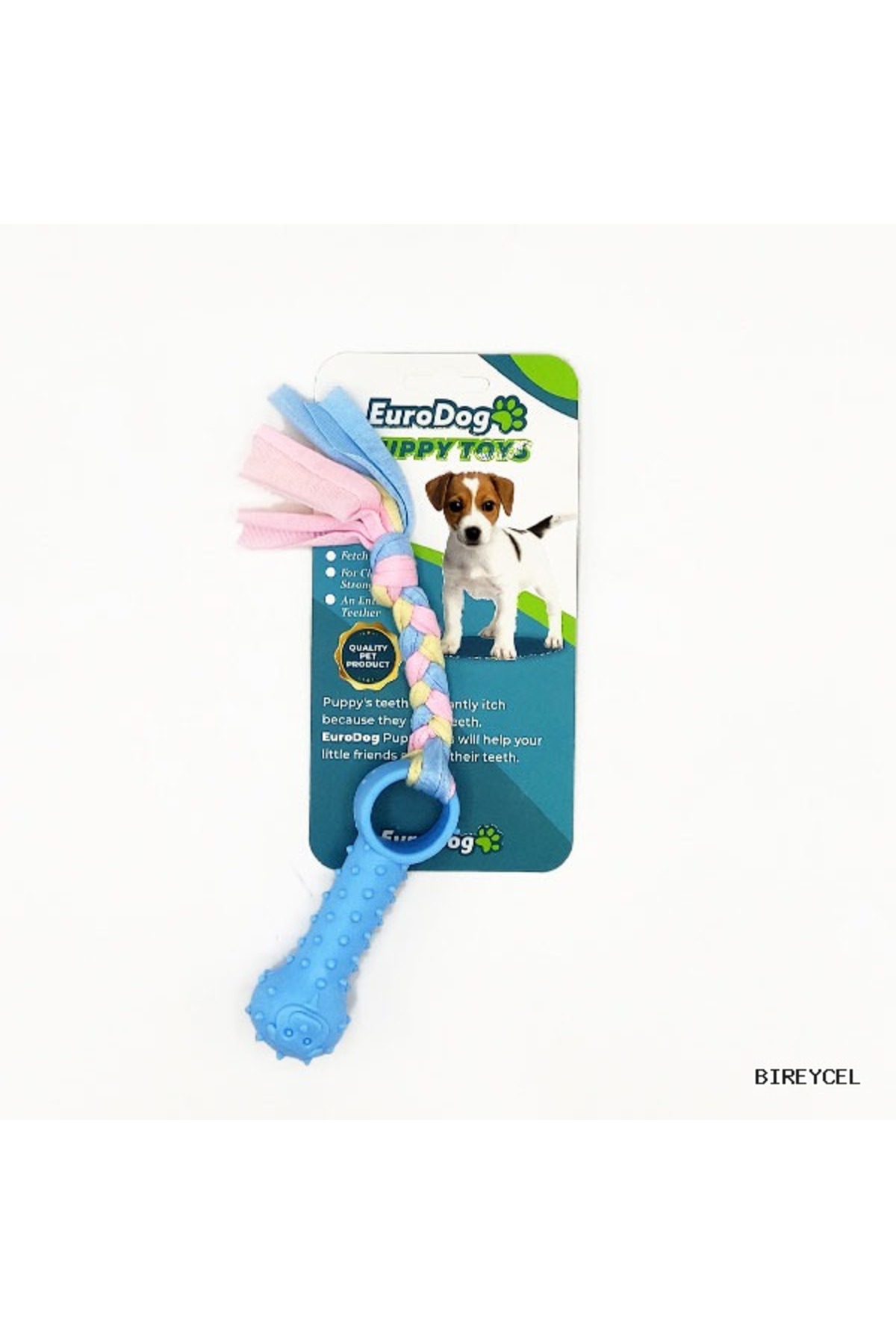اسباب‌بازی جویدنی استخوانی کوچک سگ یورو داگ Eurodog مدل STBRYCEL Puppy T Mi (154542)، آبی