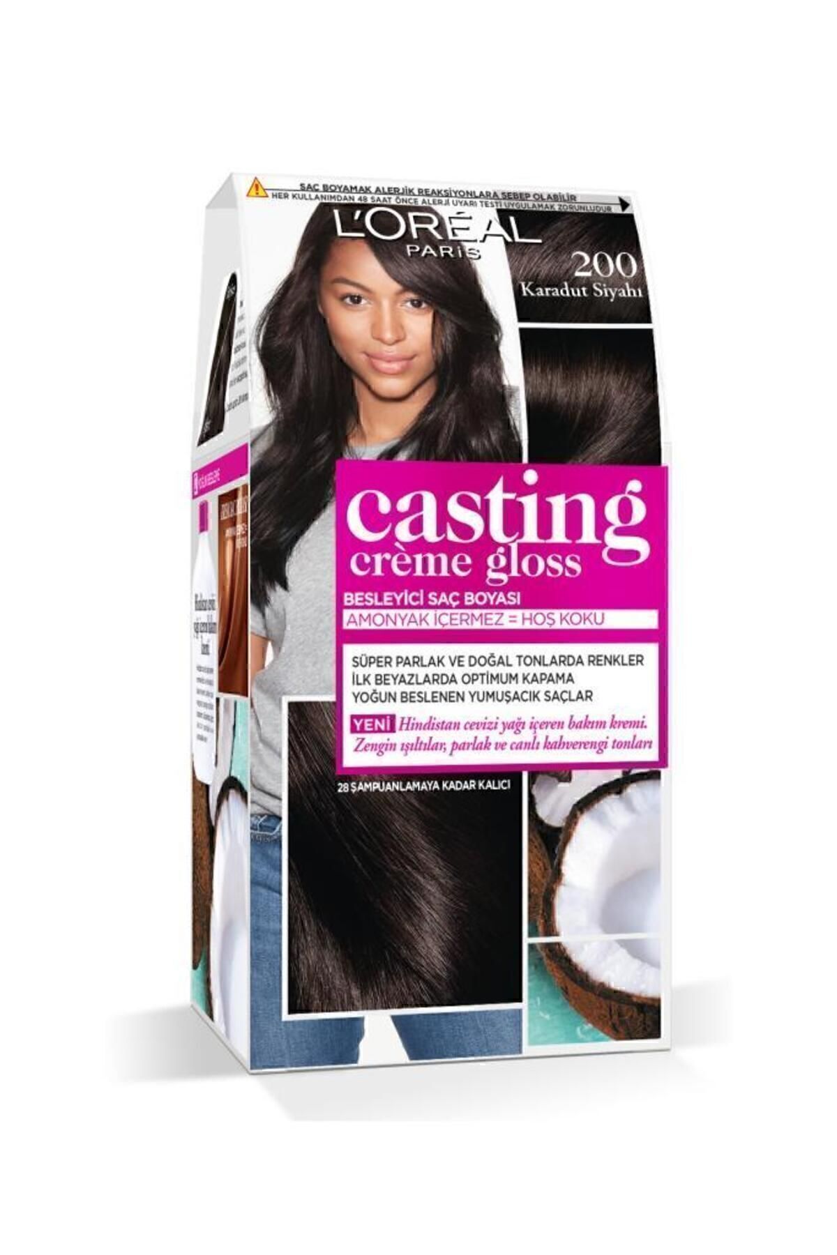 L'Oreal Paris رنگ مو Casting Creme Gloss رنگ‌ مشکی توت سیاه شماره 200