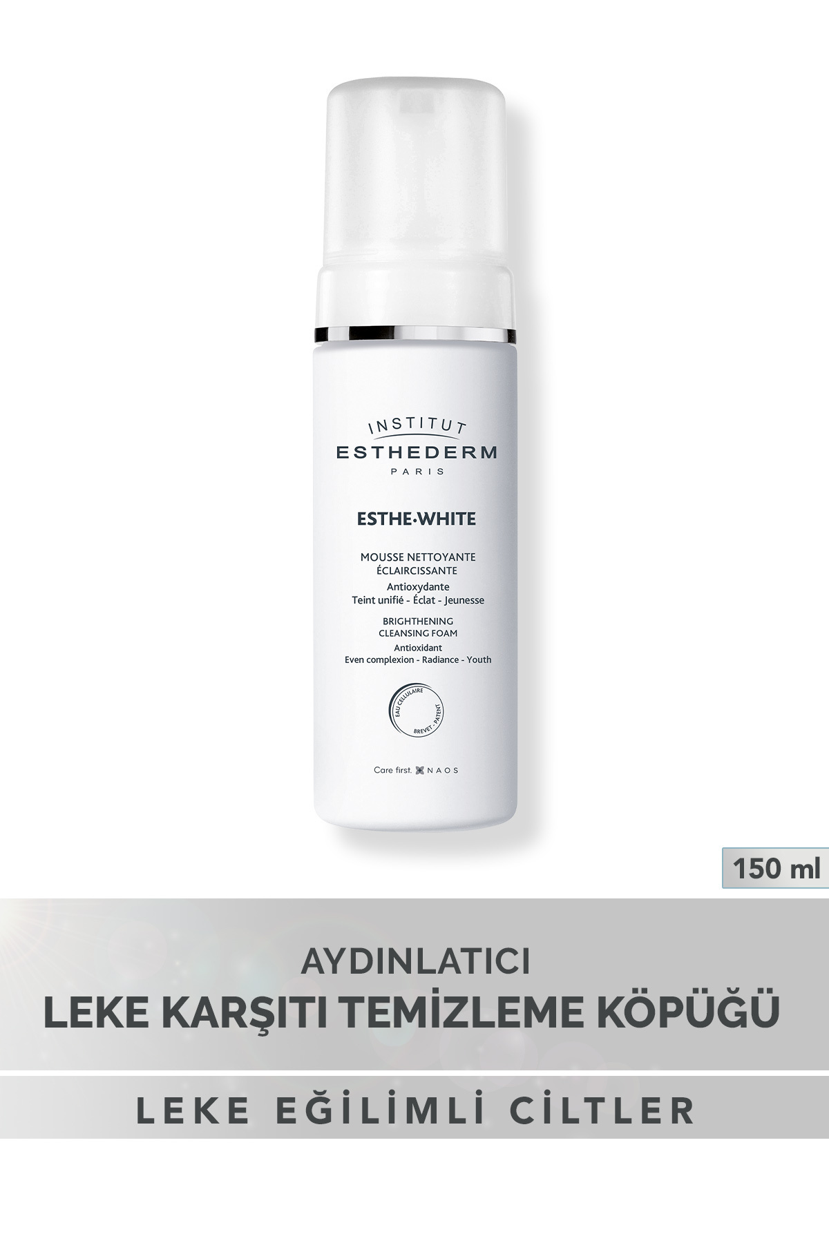 INSTITUT ESTHEDERM پفیون تنوع تن پوستی پاک‌کننده فوم Esthe White 150 میلی‌لیتر
