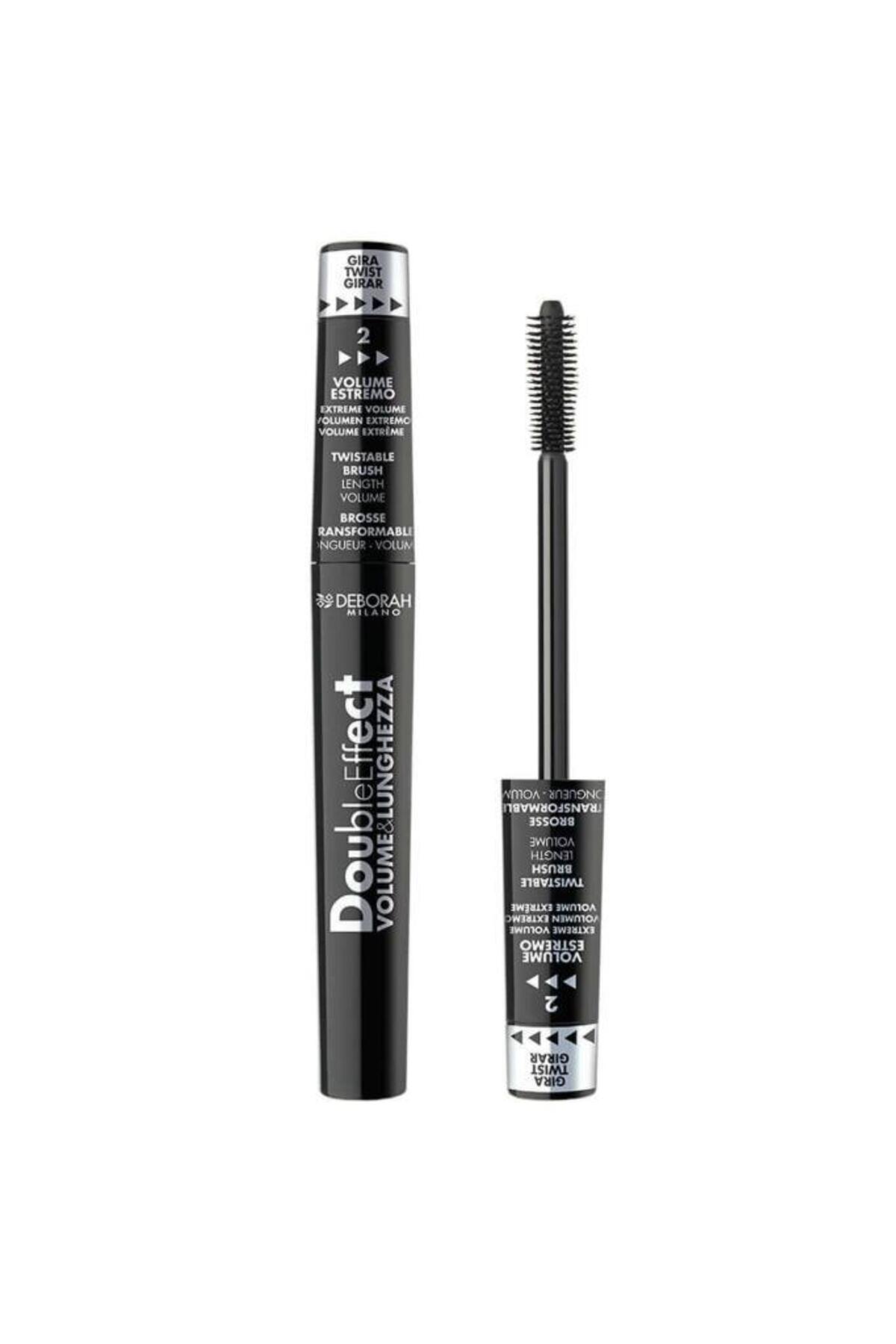 ریمل مشکی حجم‌دهنده و مقاوم در برابر آب دبورا Deborah Milano Double Effect