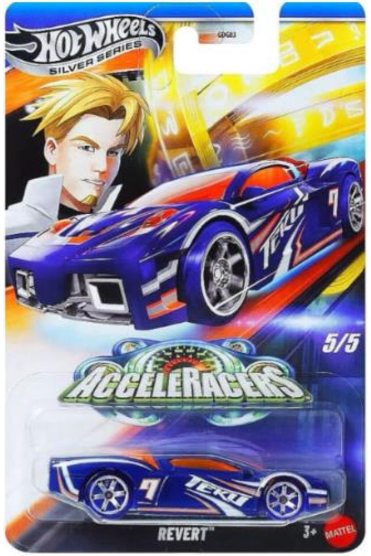 ماشین اسباب بازی سری نقره ای ACCELERACERS REVERT JCB95 از ترکیه HOT WHEELS