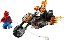 مجموعه ساختنی لگو LEGO مارول Marvel مدل 76335، موتورسیکلت مرد عنکبوتی و گوست رایدر، ۷۲ قطعه