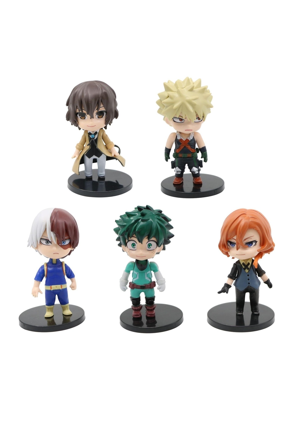 فیگور انیمه MY HERO ACADEMIA ست 10 سانتی متری 5 تایی پی وی سی اکشن BUNGOU STRAY DOGS RMC Design