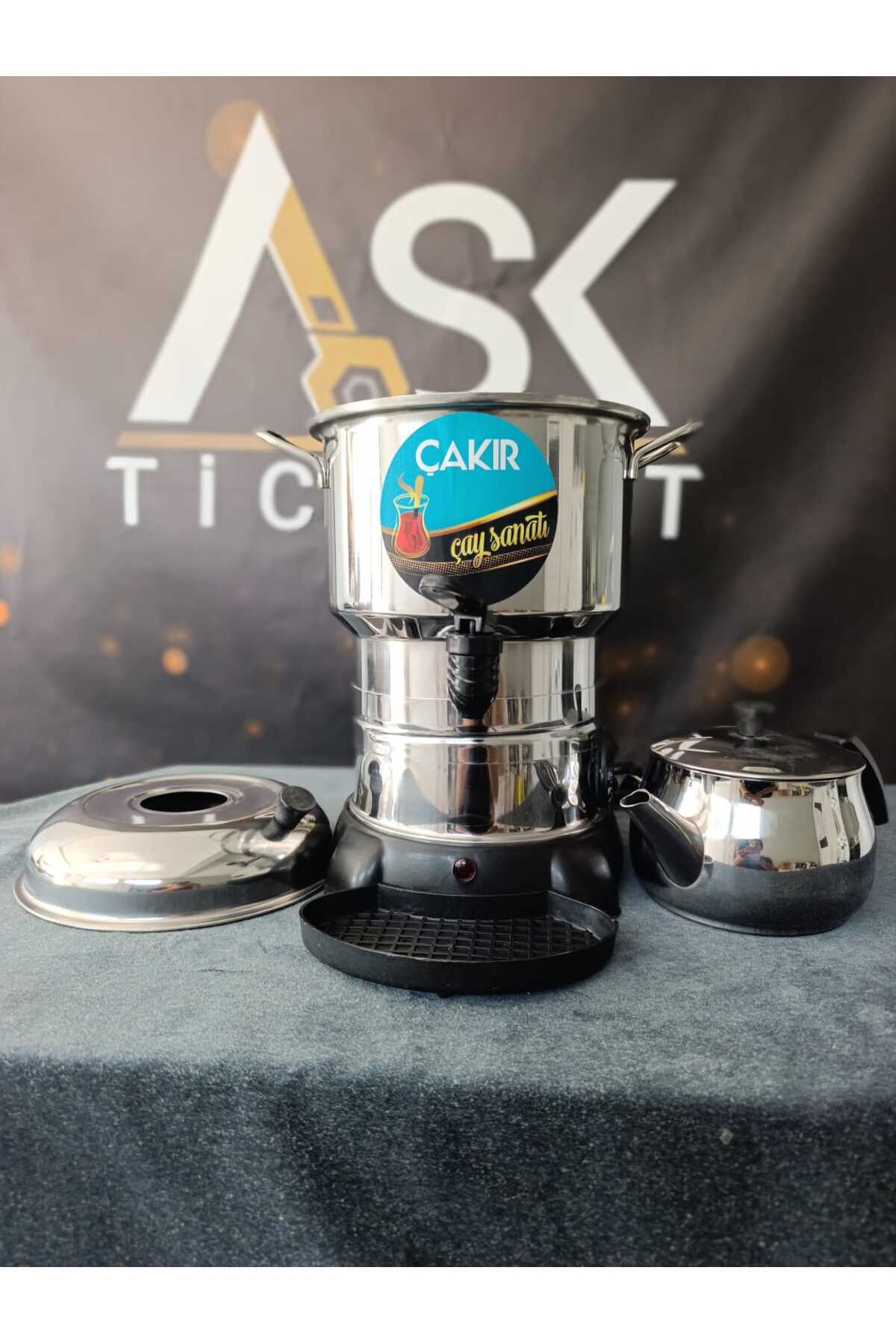 چای ساز سماور آشپزخانه 4.5 لیتری چاکیر اقتصادی استیل اورجینال çakır çelik