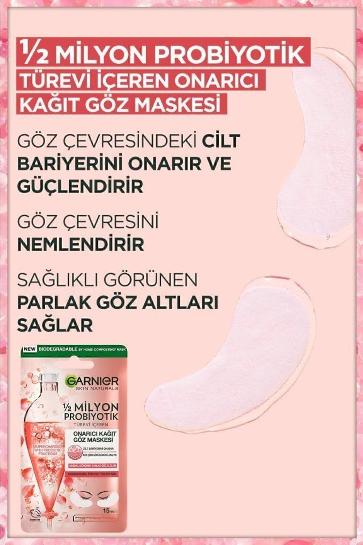 ماسک چشم 1 2 میلیون ترمیم کاغذ مشتق پروبیوتیک مجموعه 3 Garnier
