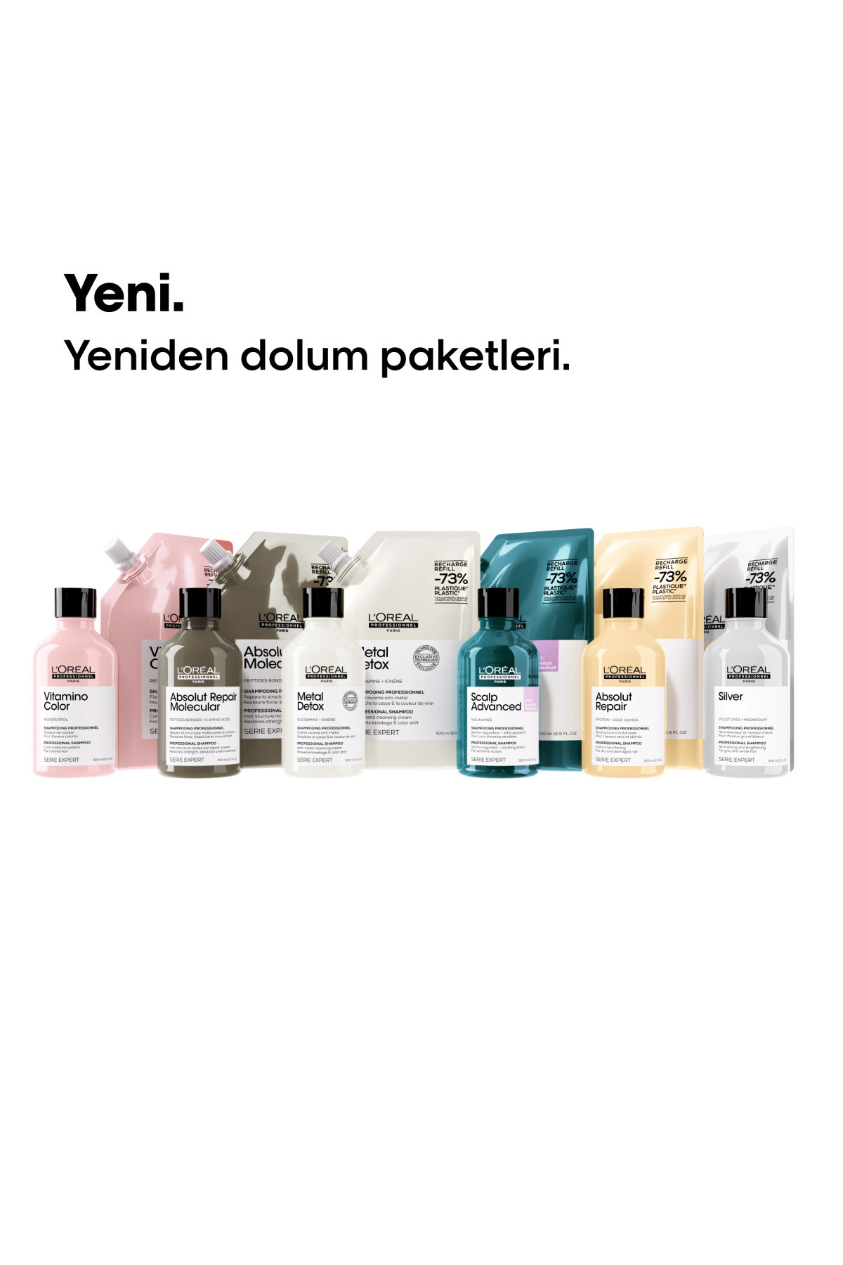 شامپو مردانه و زنانه 500 میل را برای تعمیر موهای فرسوده دوباره پر کنید L'oreal Professionnel